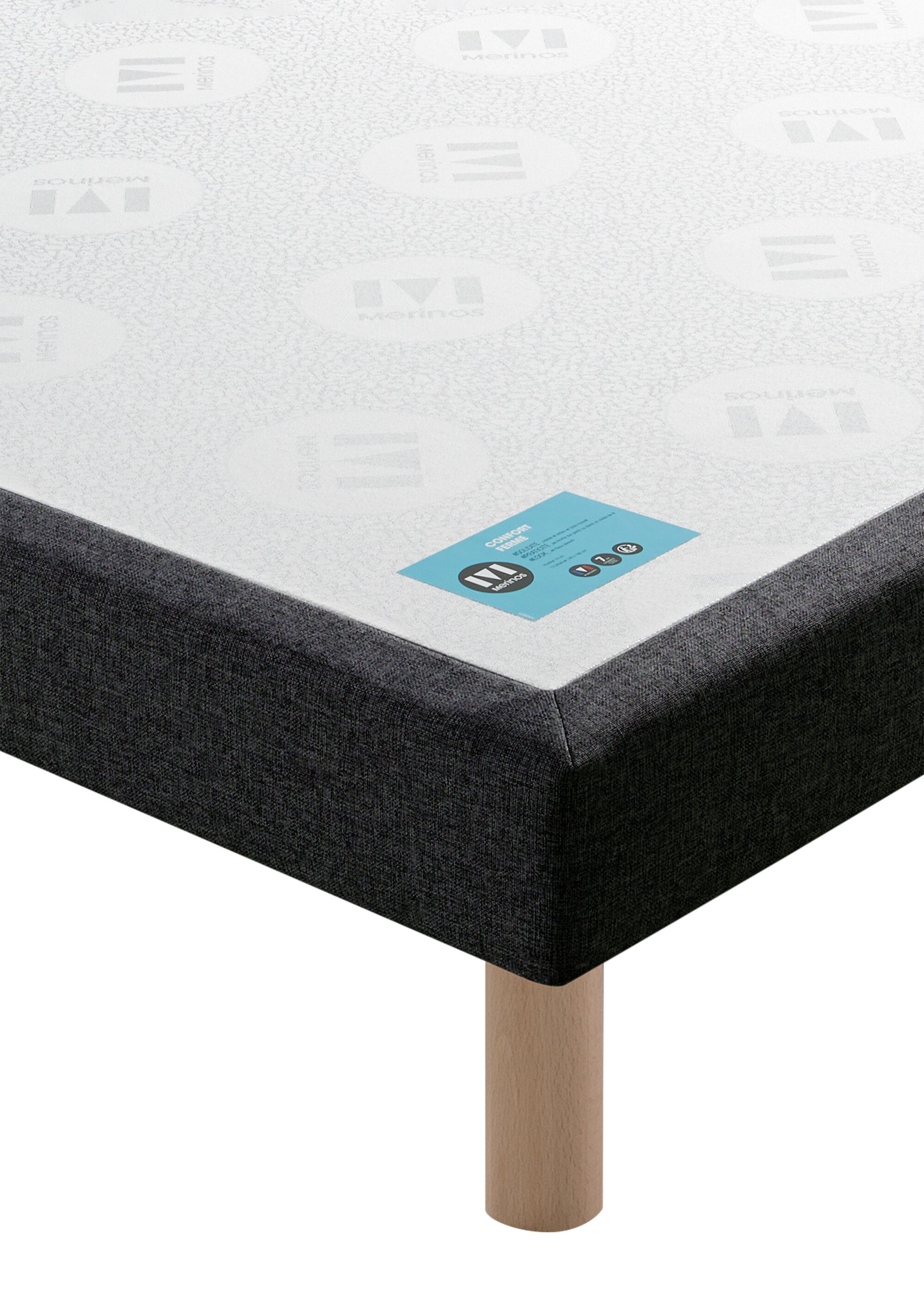 Sommier tapissier épaisseur 14cm, lattes GRIS FONCE MER-SOM-PTDORM DE3