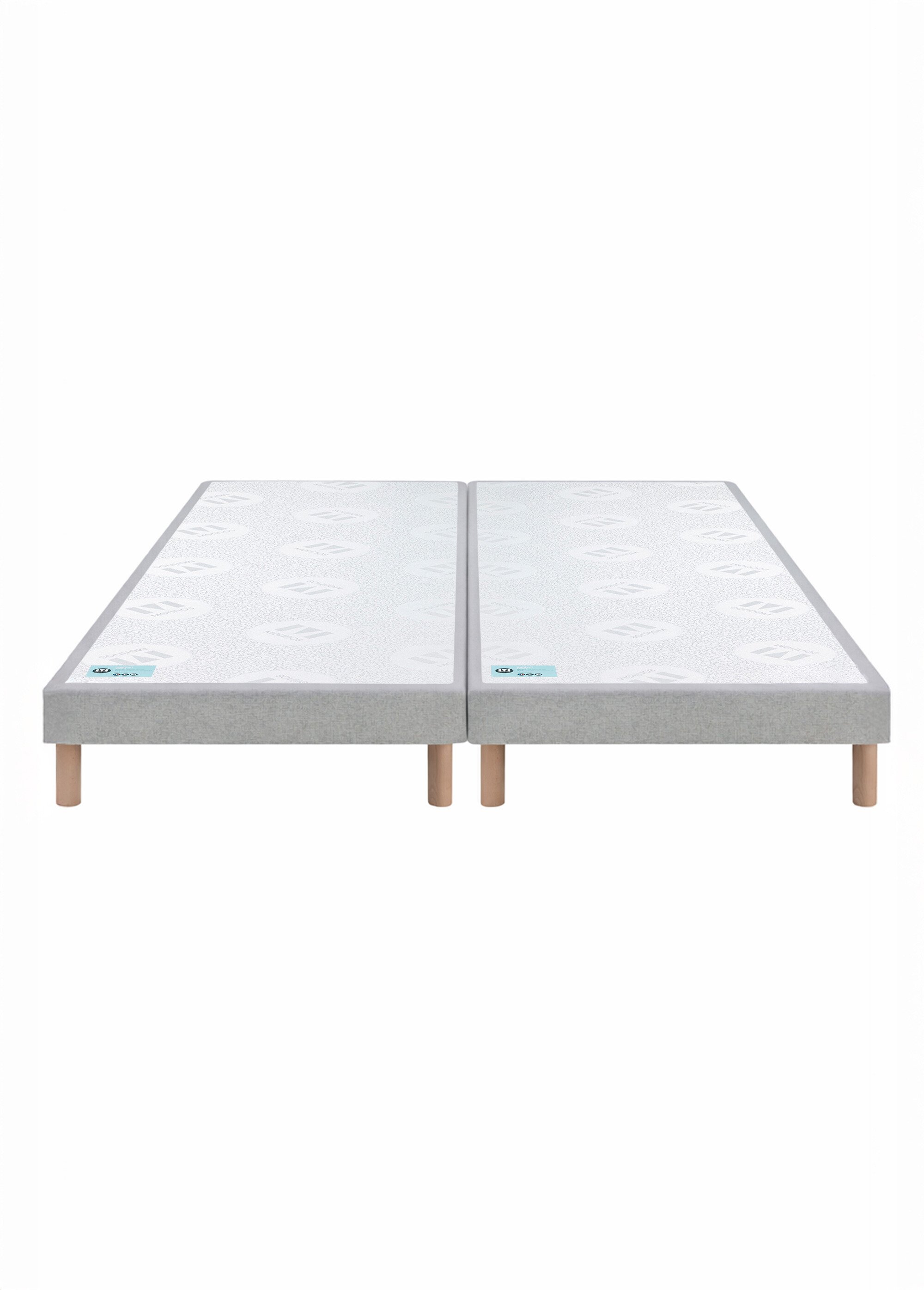 Sommier tapissier épaisseur 14cm, lattes GRIS CLAIR MER-SOM-PTDORM DE2