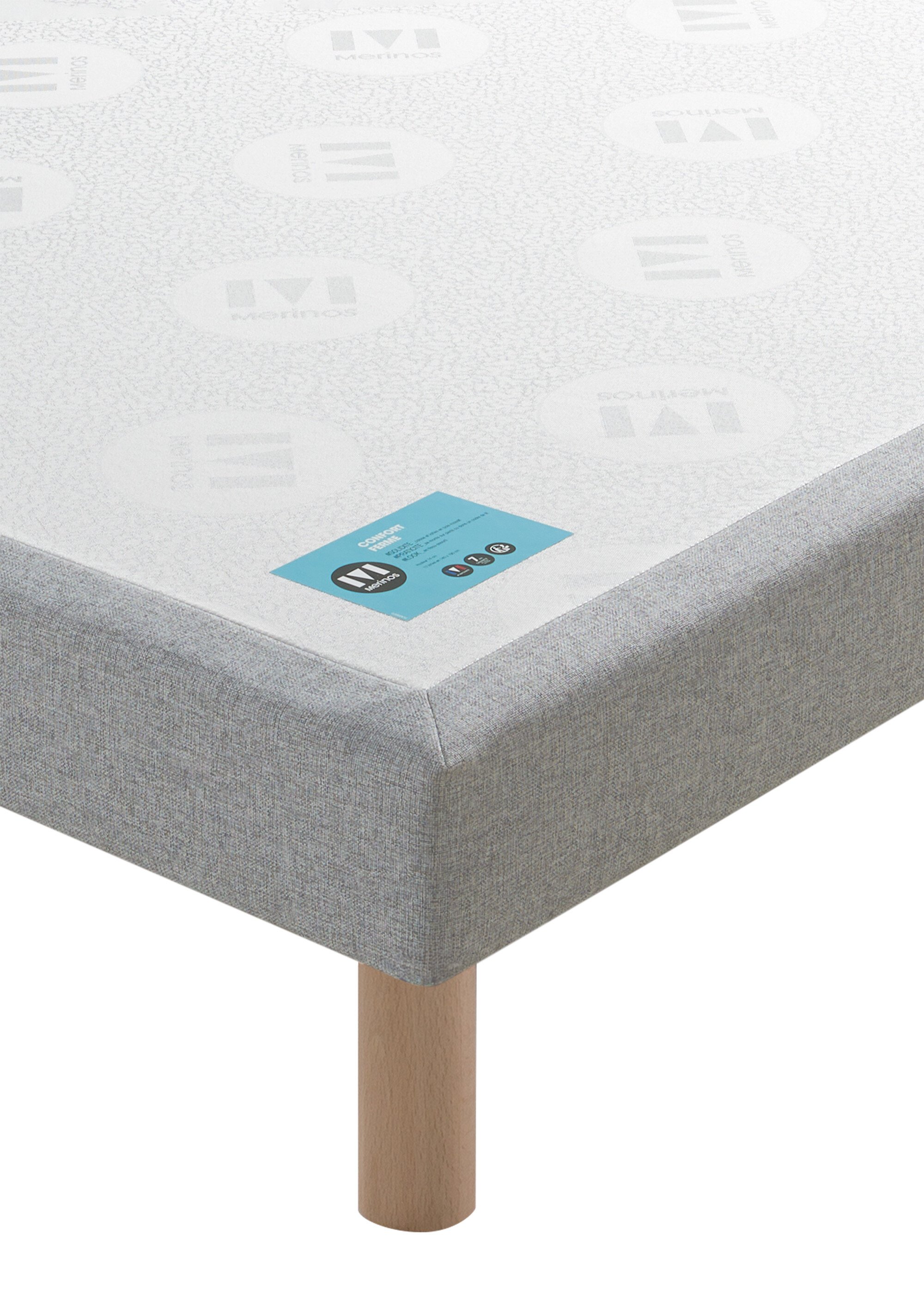 Sommier tapissier épaisseur 14cm, lattes GRIS CLAIR MER-SOM-PTDORM DE3