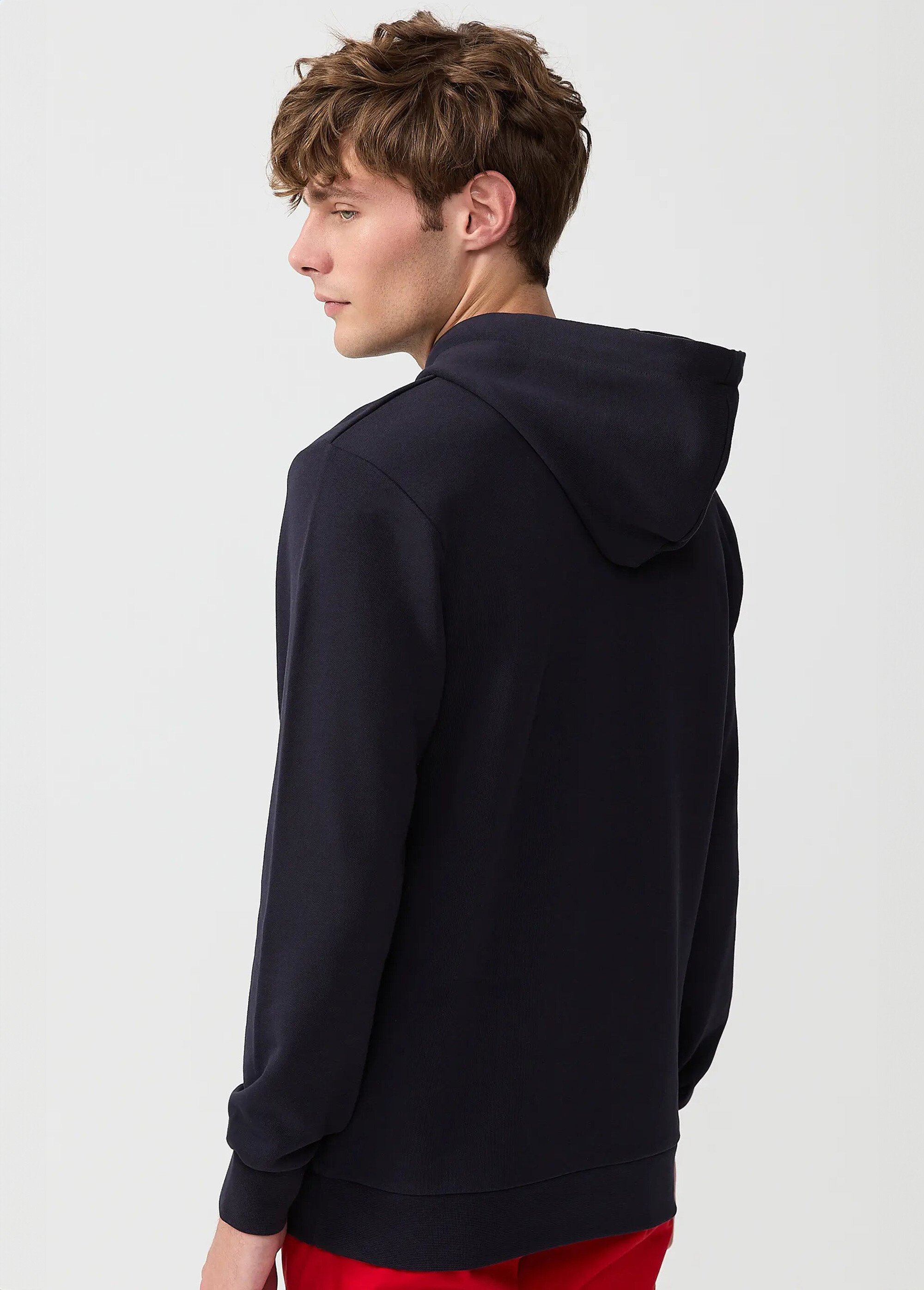 Sweat shirt kangourou à capuche, brodé Bleu MFKTREMBLAY DO1