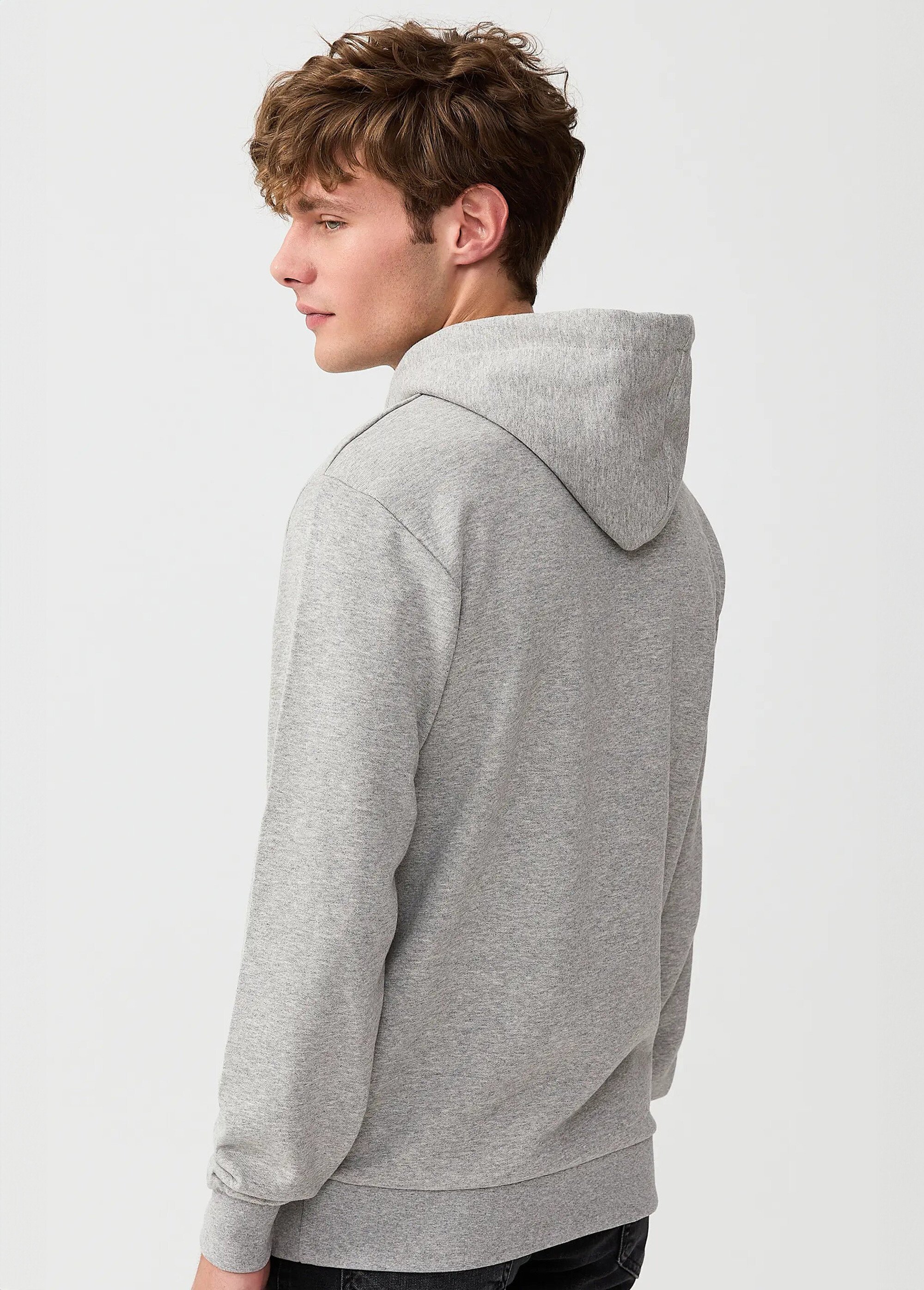 Sweat shirt kangourou à capuche, brodé Gris MFKTREMBLAY DO1