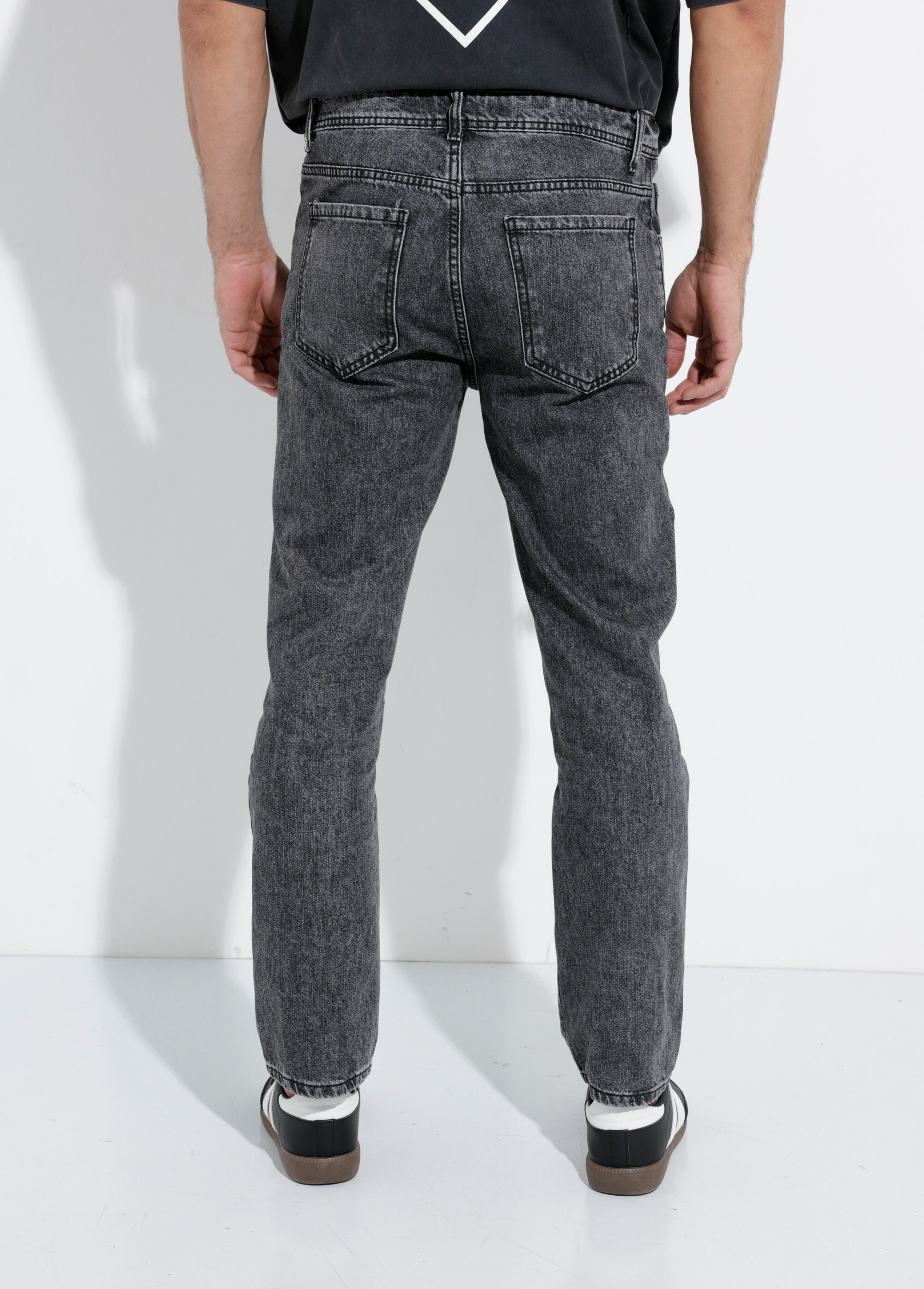 Jean 5 poches délavé coupe regular