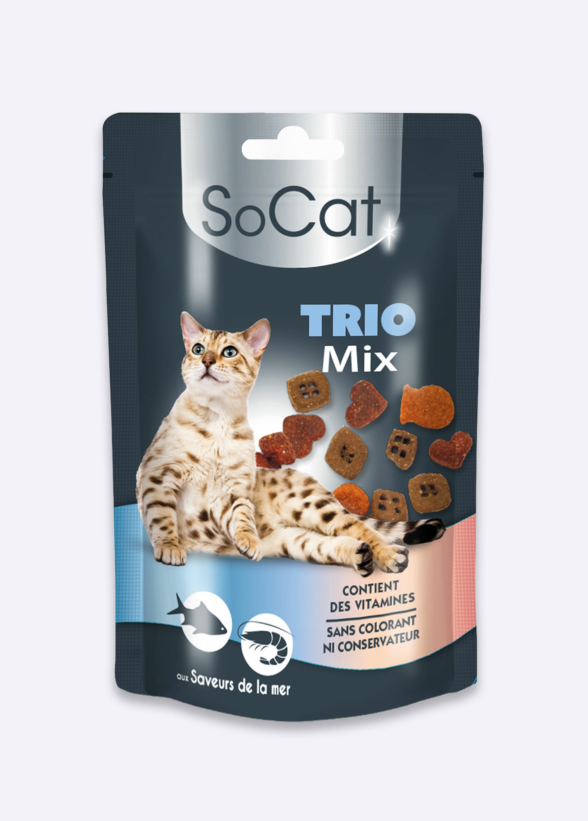 Friandises trio de la mer, pour chat BLANC RIG-00006497EL FA1