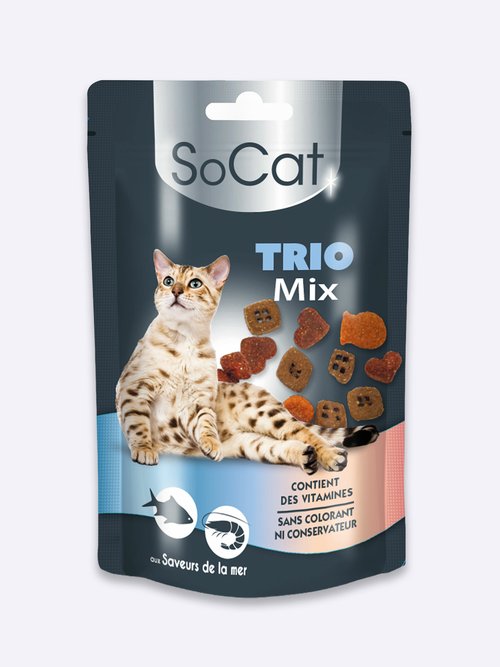 Friandises trio de la mer, pour chat BLANC RIG-00006497EL FA1