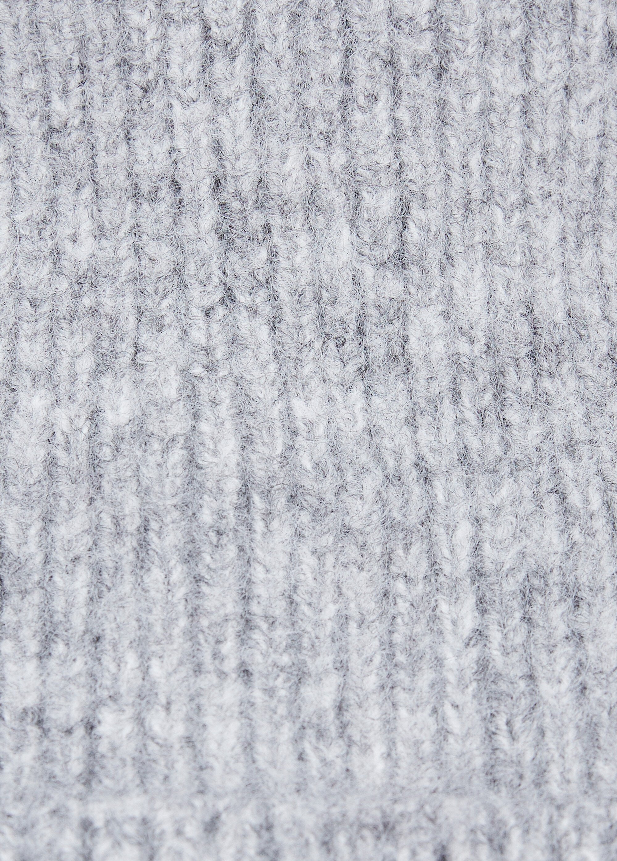 Bonnet chaud maille côtelée avec laine Femme Gris URANIE DE1