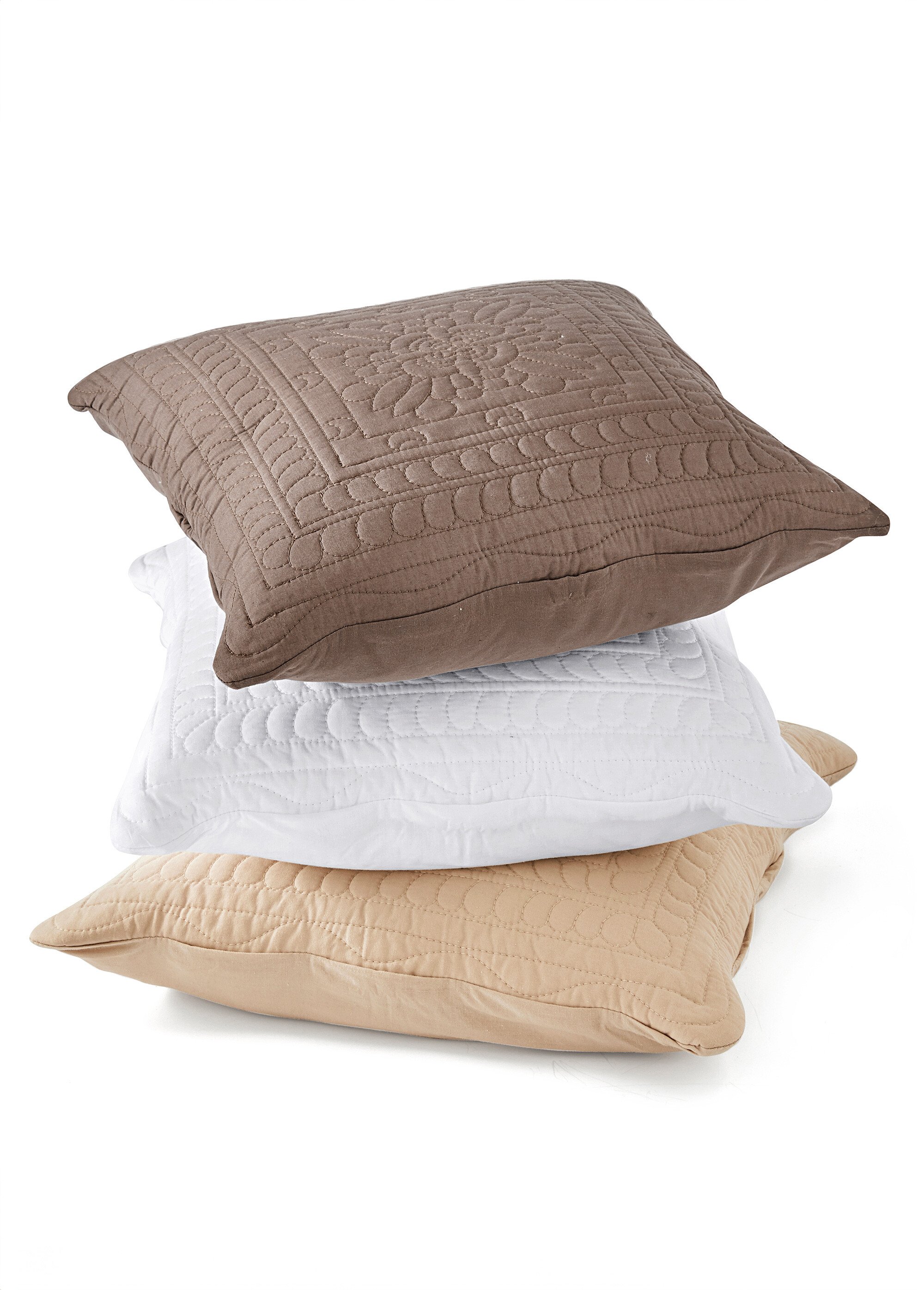 Boutis uni en pur coton Marron ROMY DE1