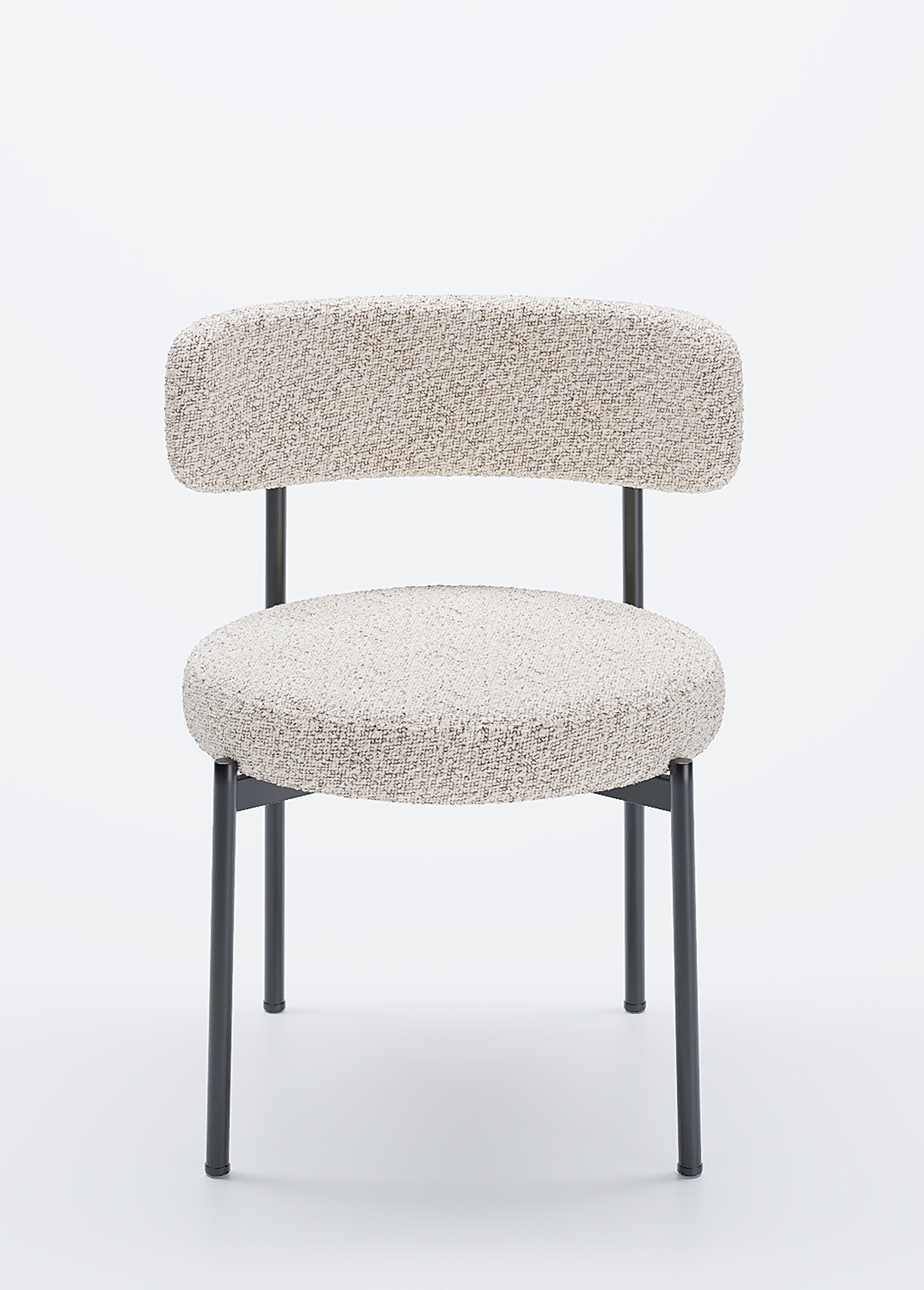 Chaises confortables avec dossier rembourré GRIS POT-SCARLETT DE1