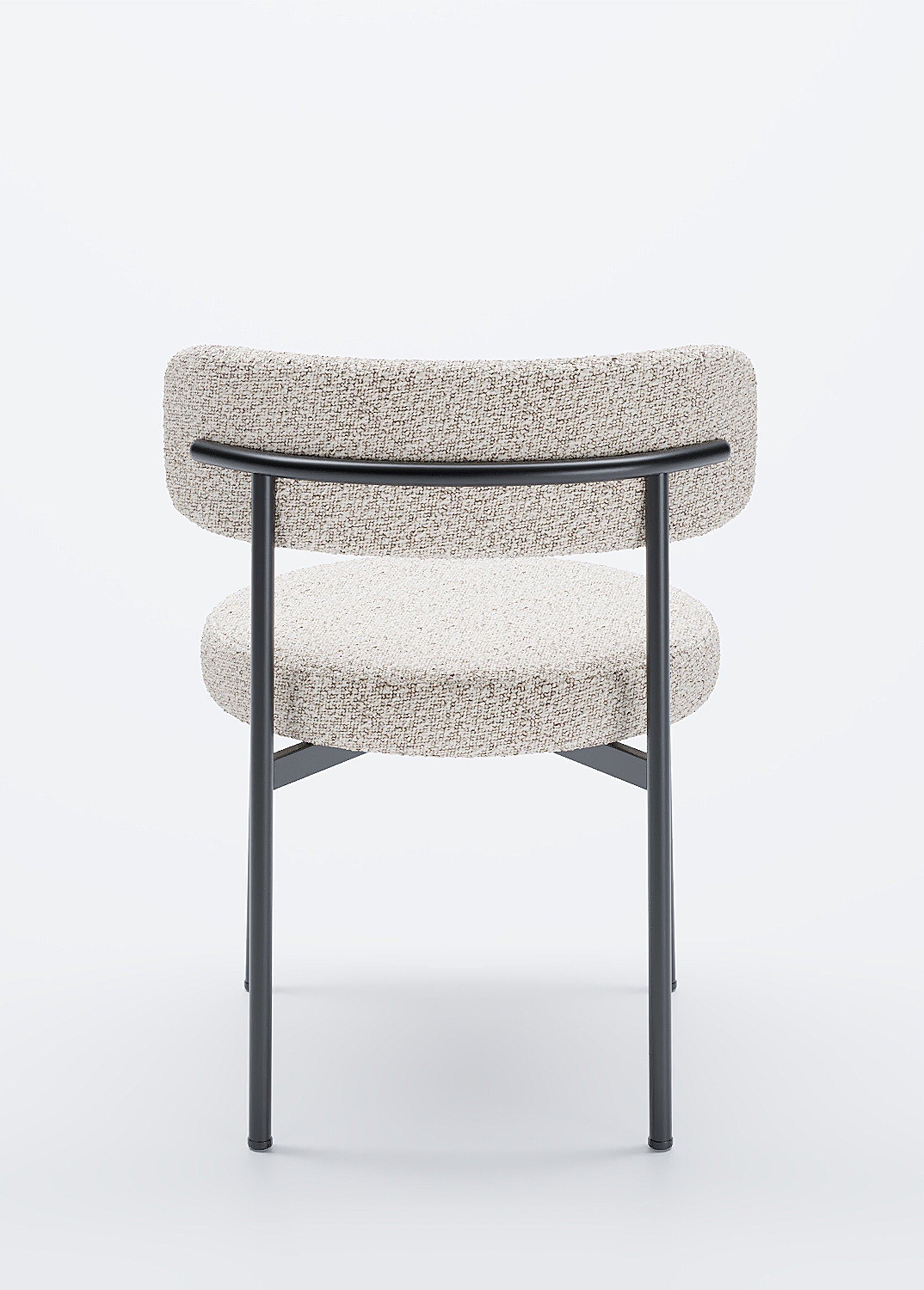 Chaises confortables avec dossier rembourré GRIS POT-SCARLETT DO1