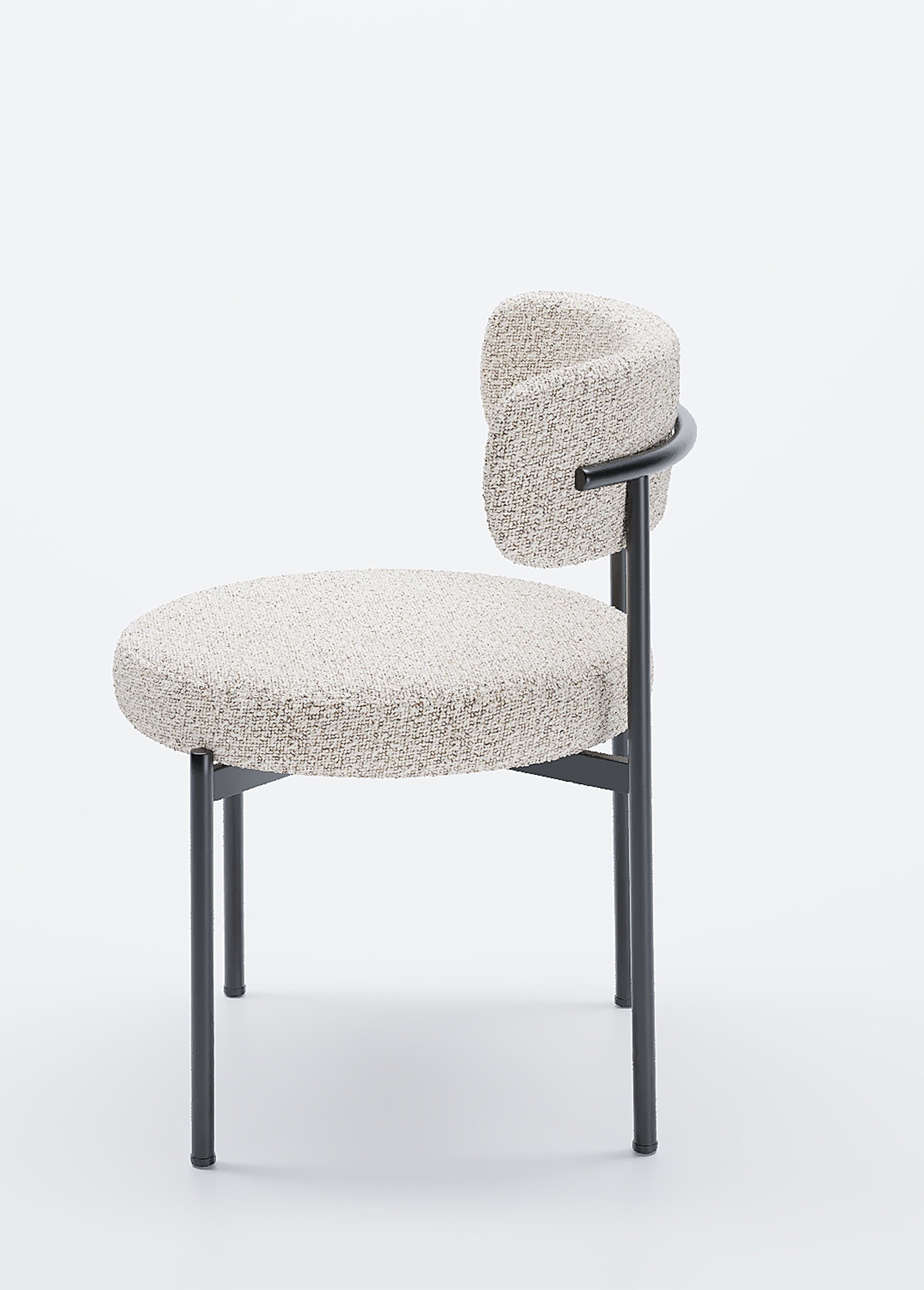 Chaises confortables avec dossier rembourré GRIS POT-SCARLETT GA1