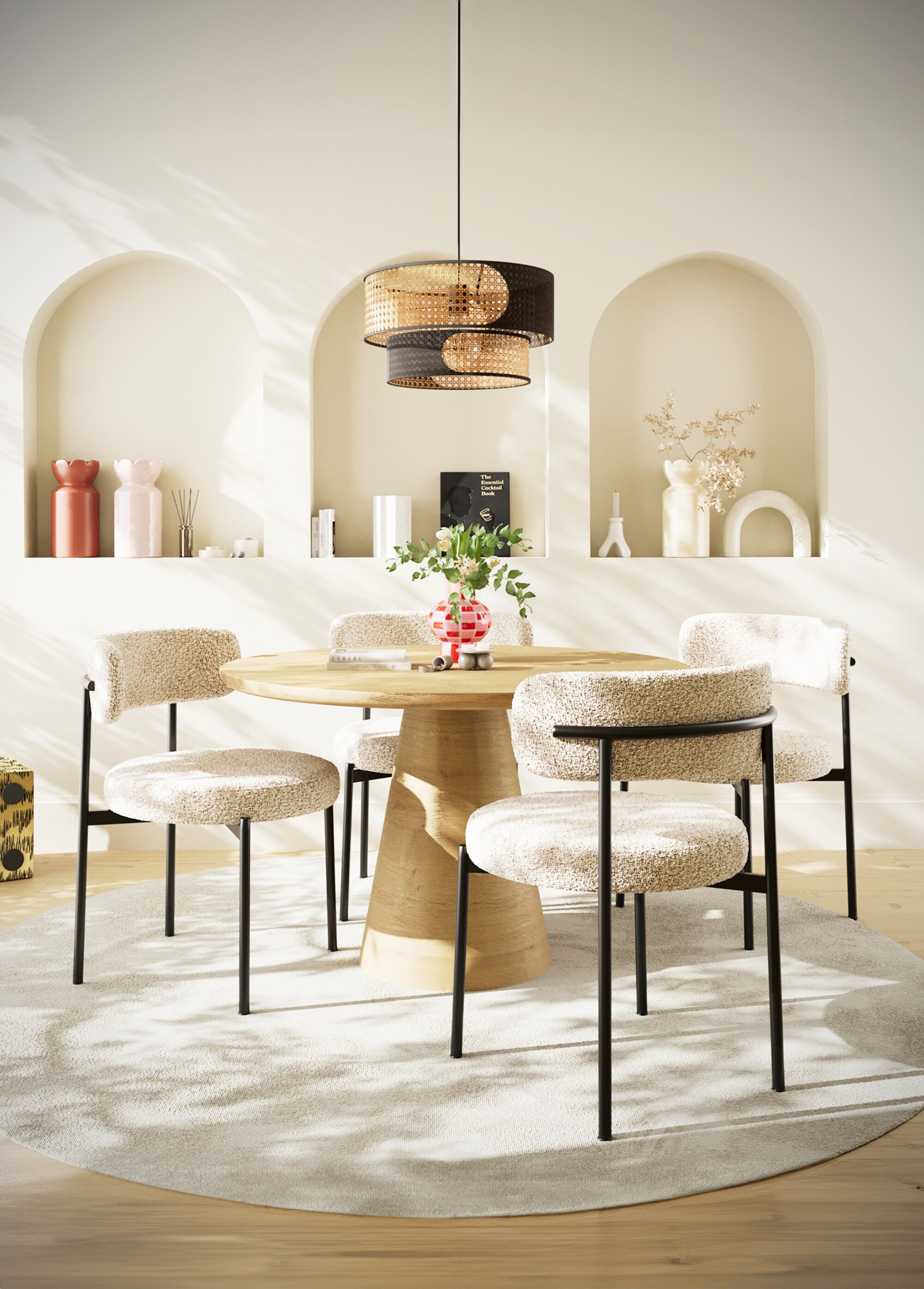 Chaises confortables avec dossier rembourré GRIS POT-SCARLETT SF1