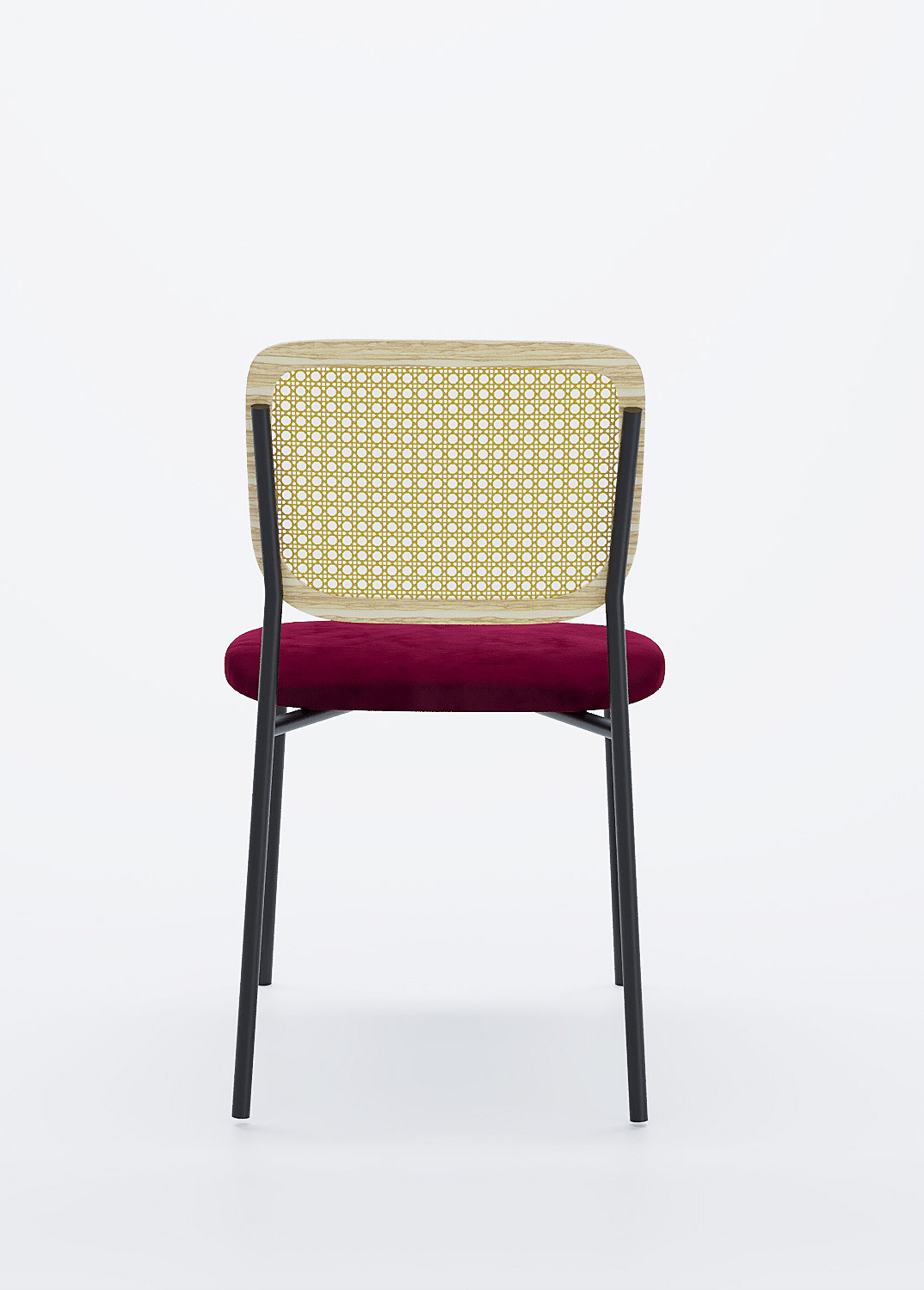 Chaises vintage avec dossier cannage