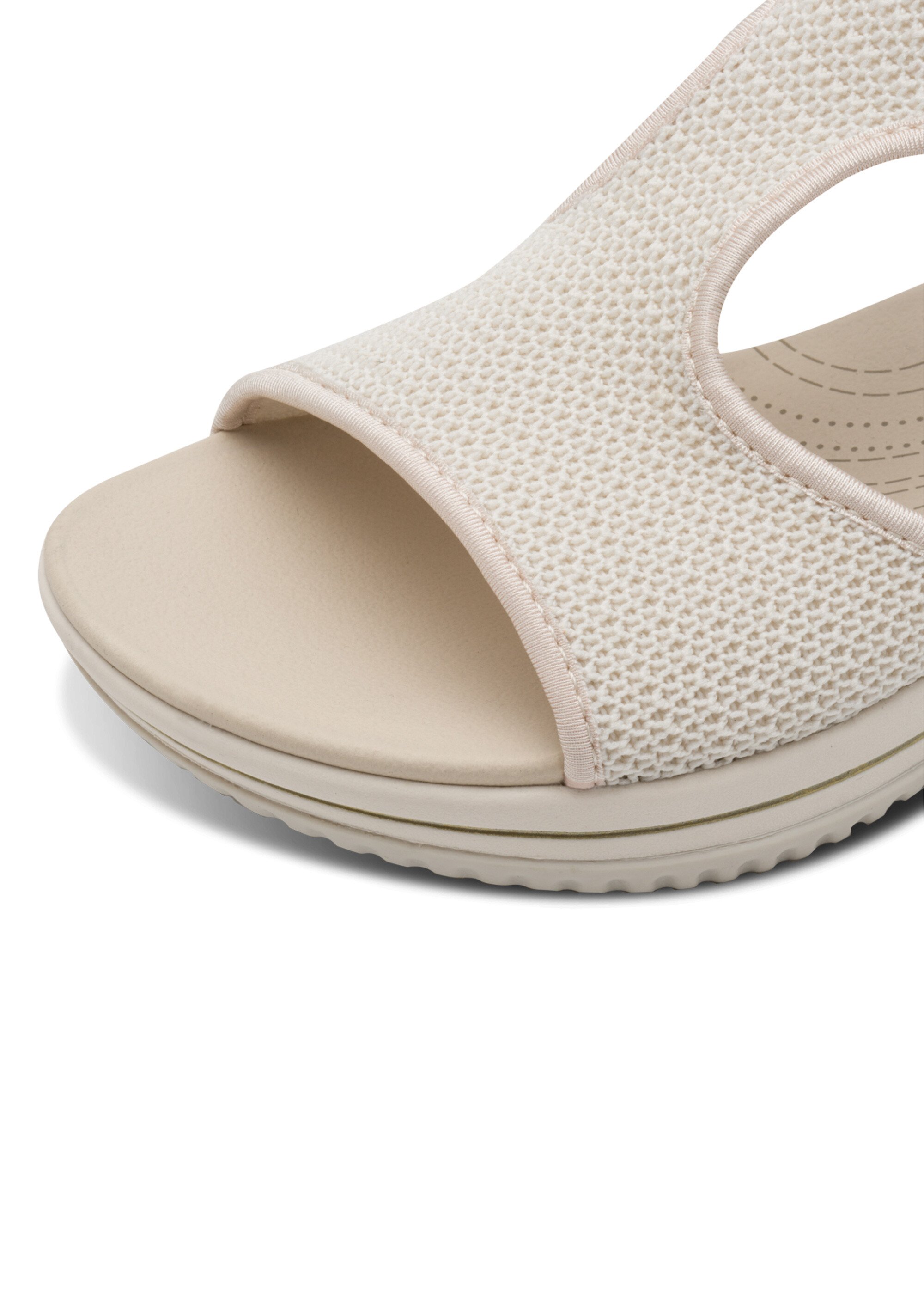 Sandales confort à scratch compensées Femme Beige JAN82877244 DE1