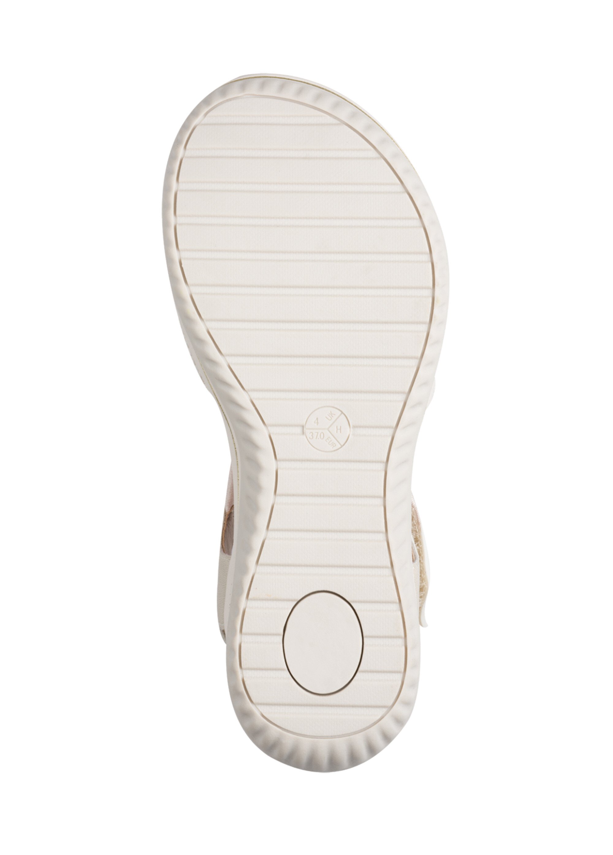 Sandales confort à scratch compensées Femme Beige JAN82877244 UN1
