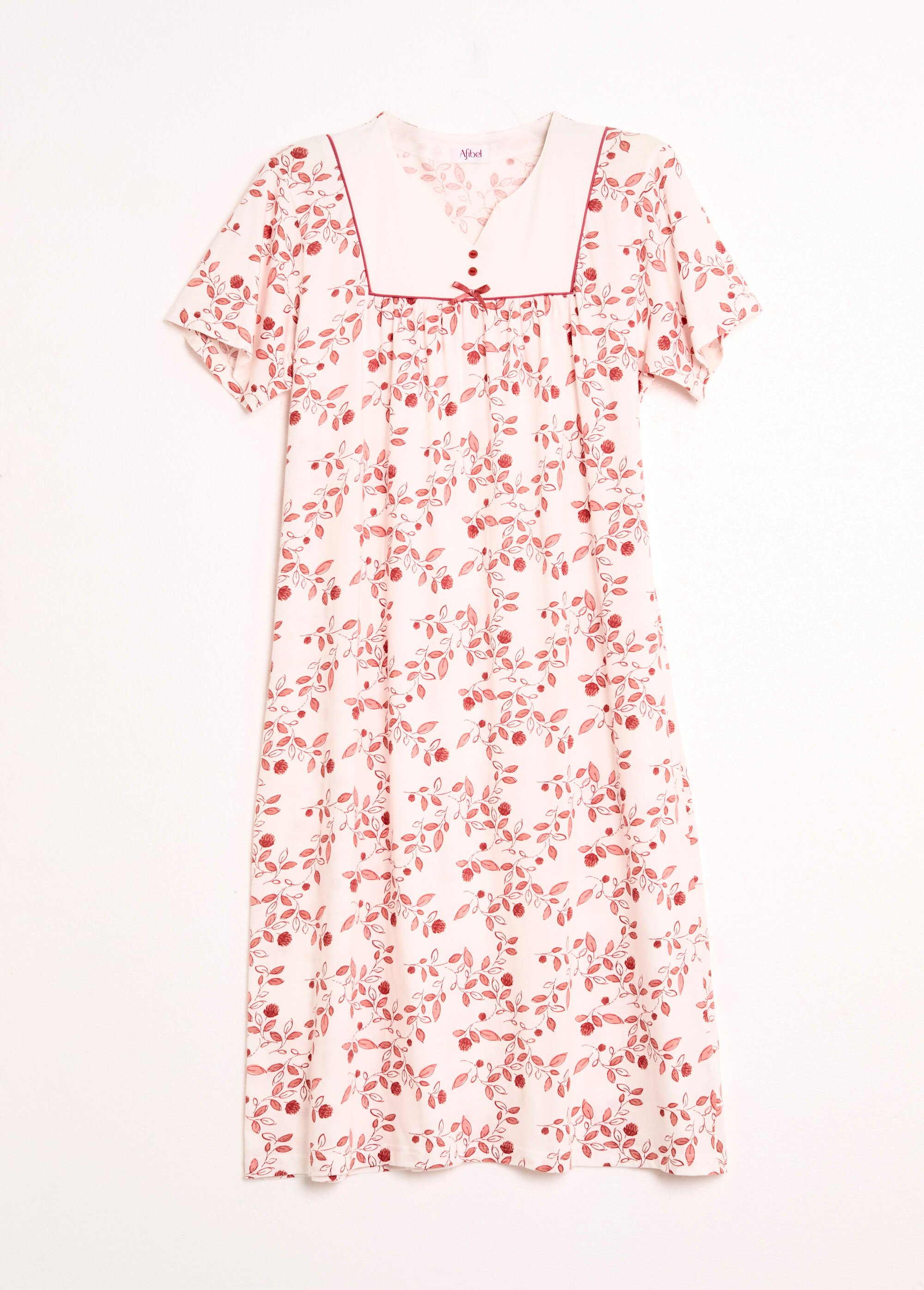 Chemise de nuit confort mi longue imprimée Femme Orange SECTEUR AP1