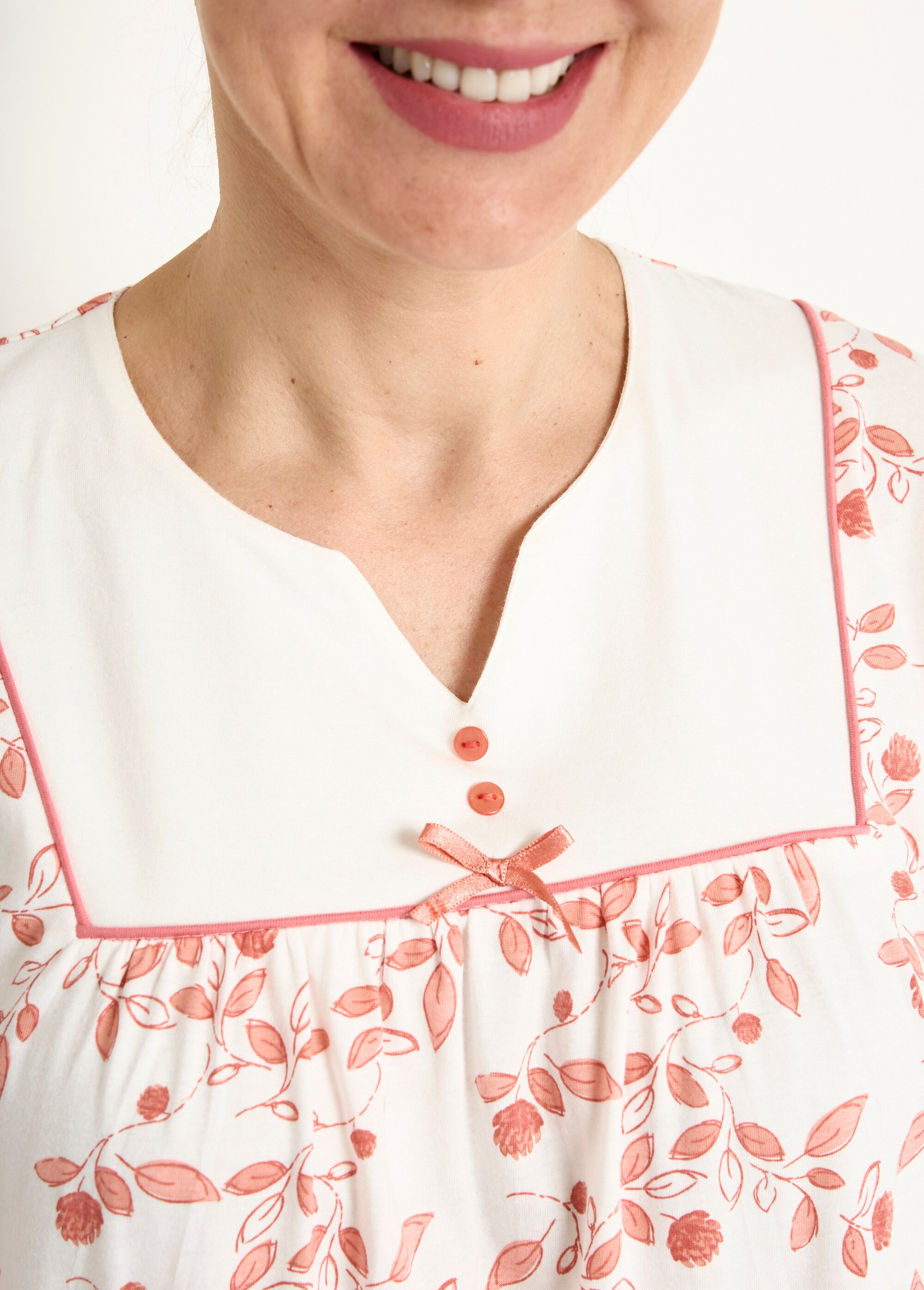 Chemise de nuit confort mi longue imprimée Femme Orange SECTEUR DE2