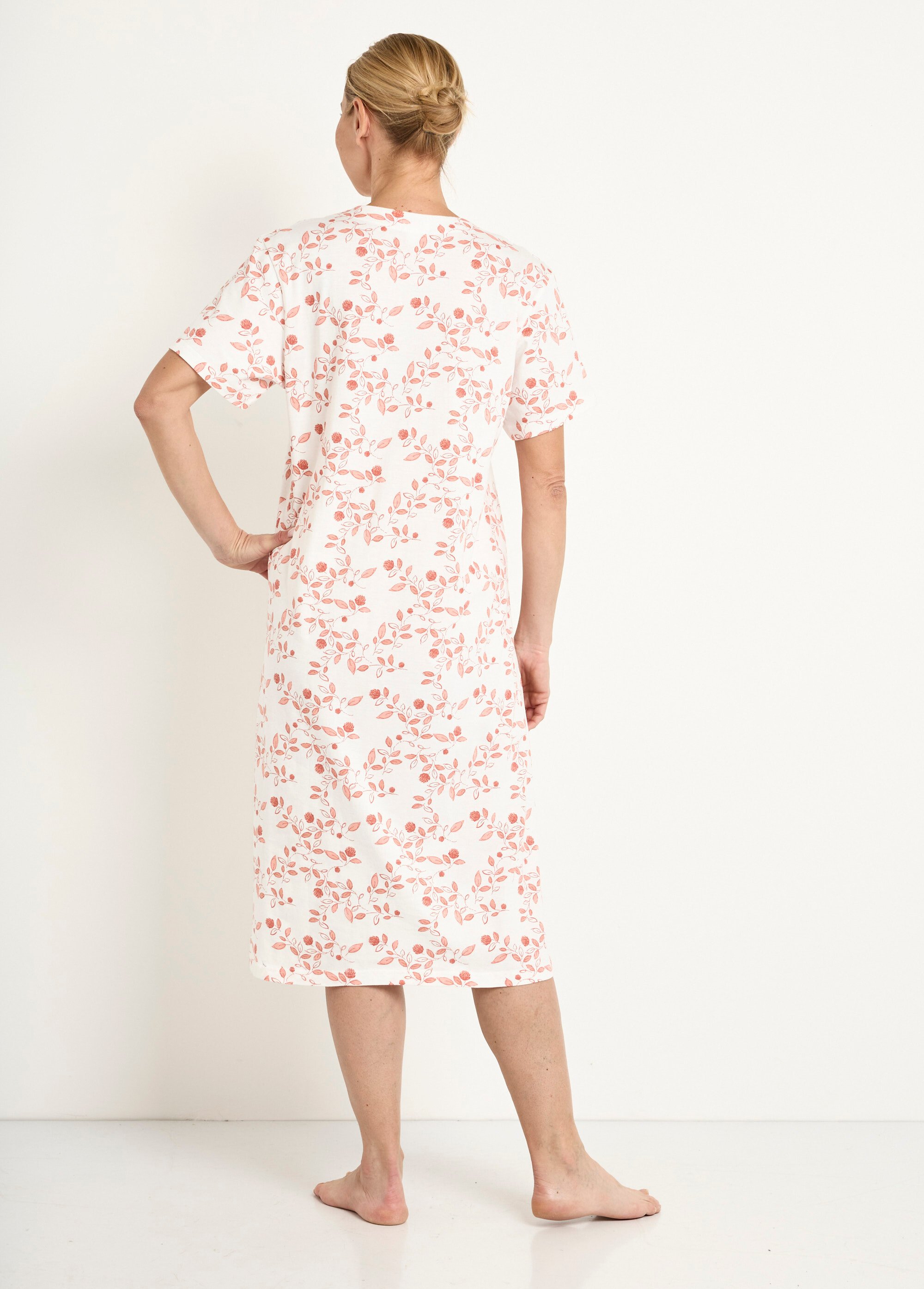 Chemise de nuit confort mi longue imprimée Femme Orange SECTEUR DO1