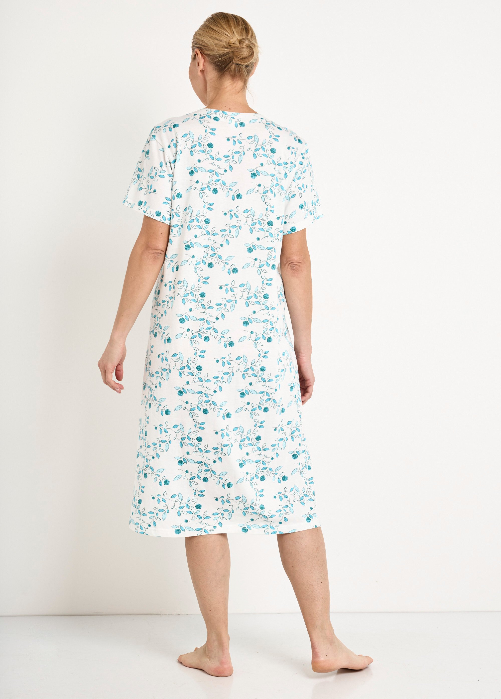 Chemise de nuit confort mi longue imprimée Femme Vert SECTEUR DO1