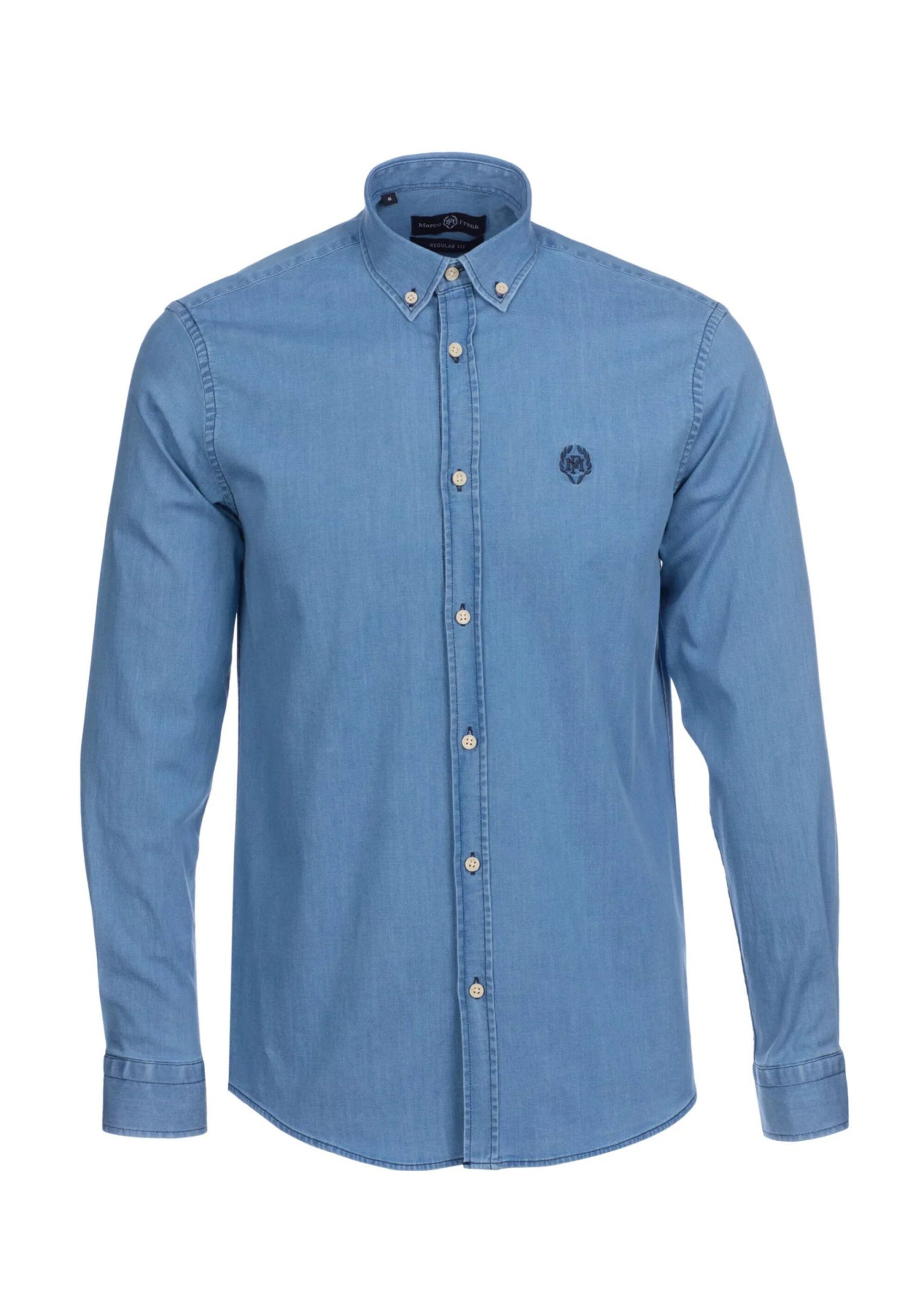 Chemise en jean chic en toile denim Homme Bleu MFKWISCOSIN AP1