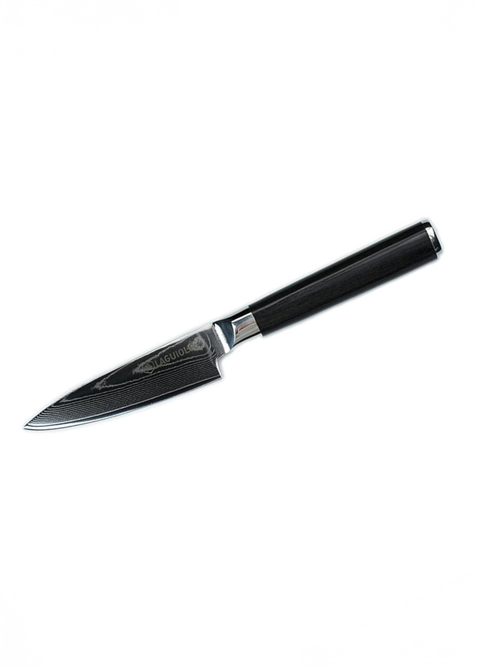 Couteau à légumes lame damas + étui, Core Noir 9171540 FA1