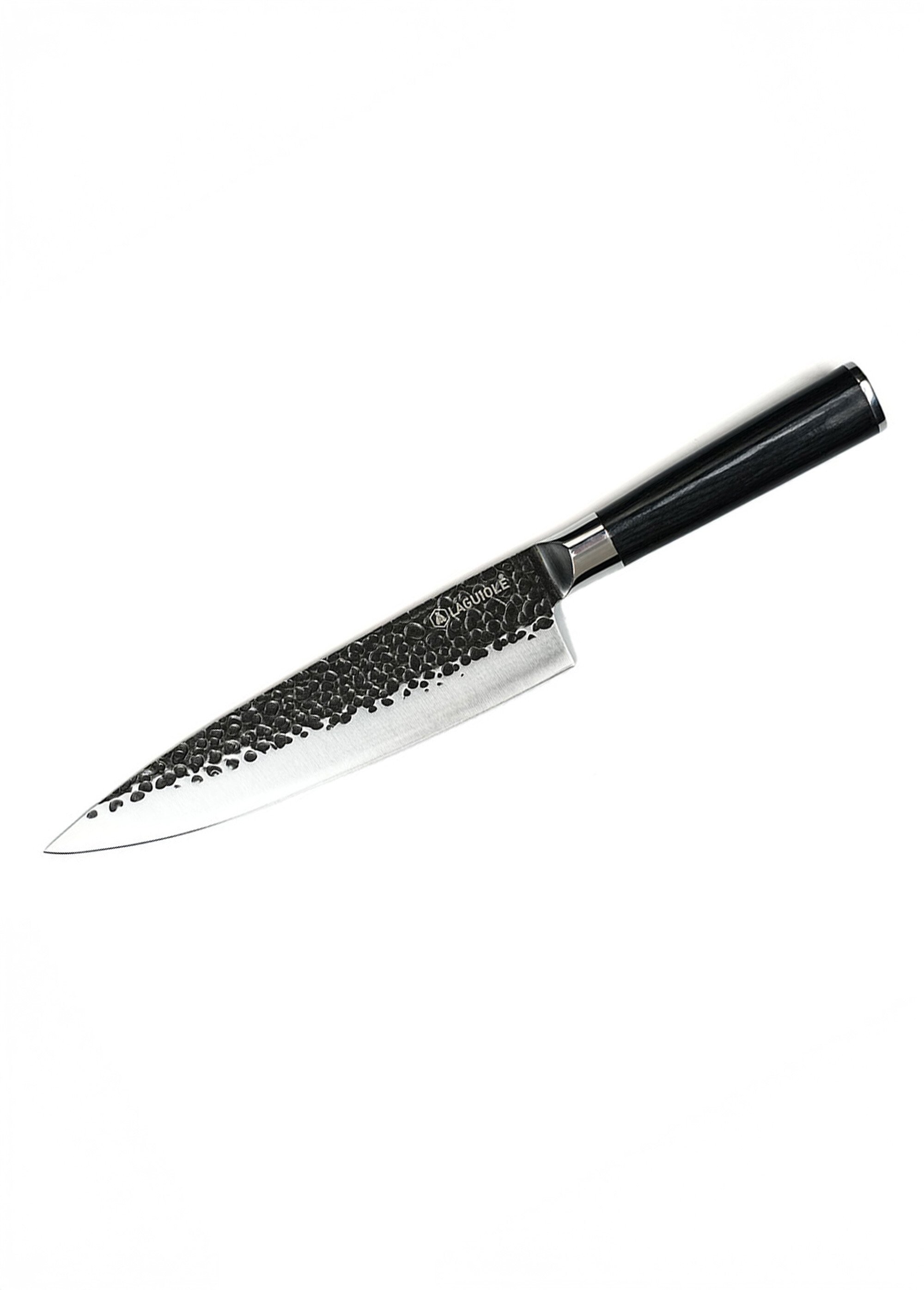 Couteau de chef lame martelée + étui, Sen