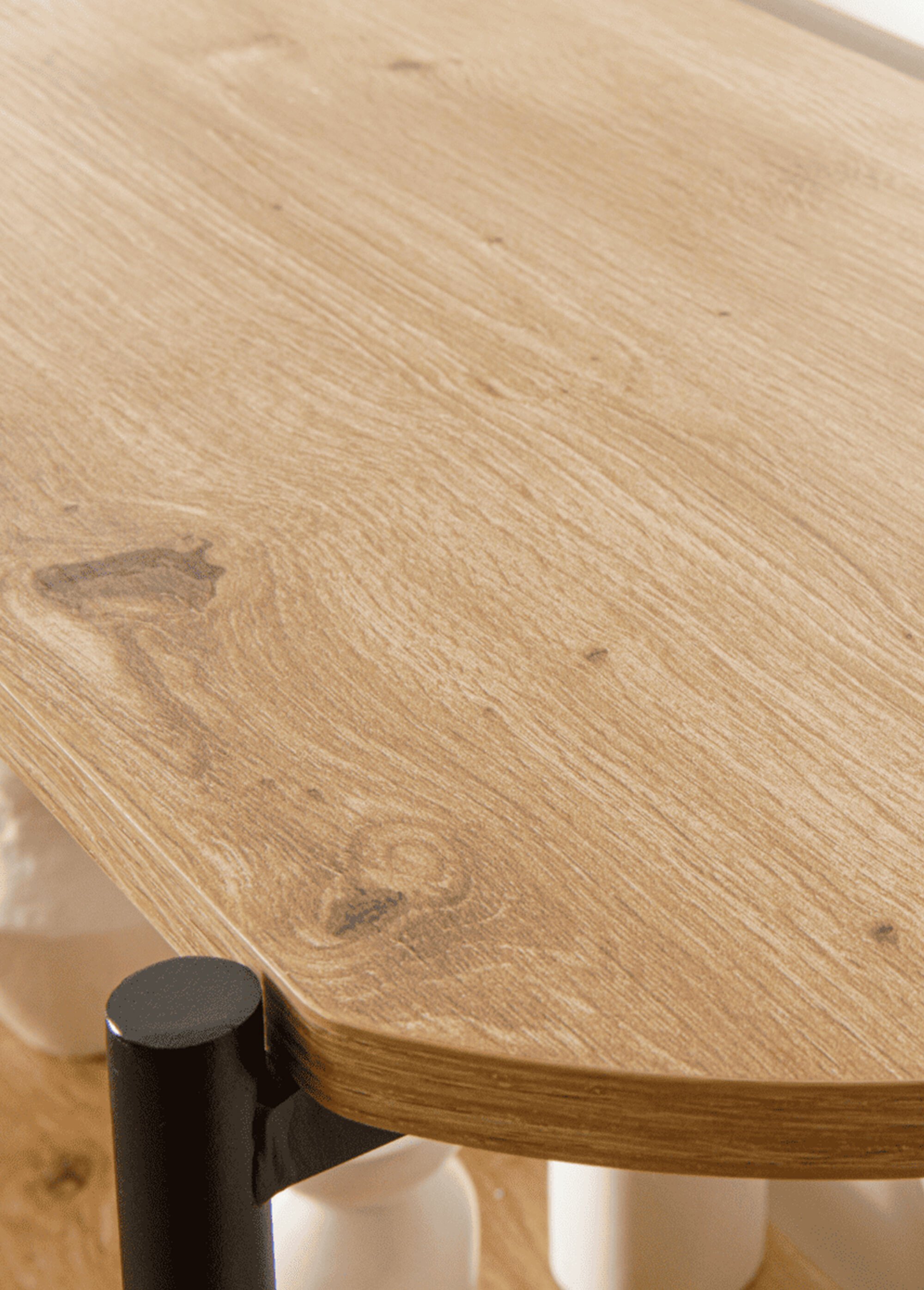 EKLO Etagère décor bois et flancs métal