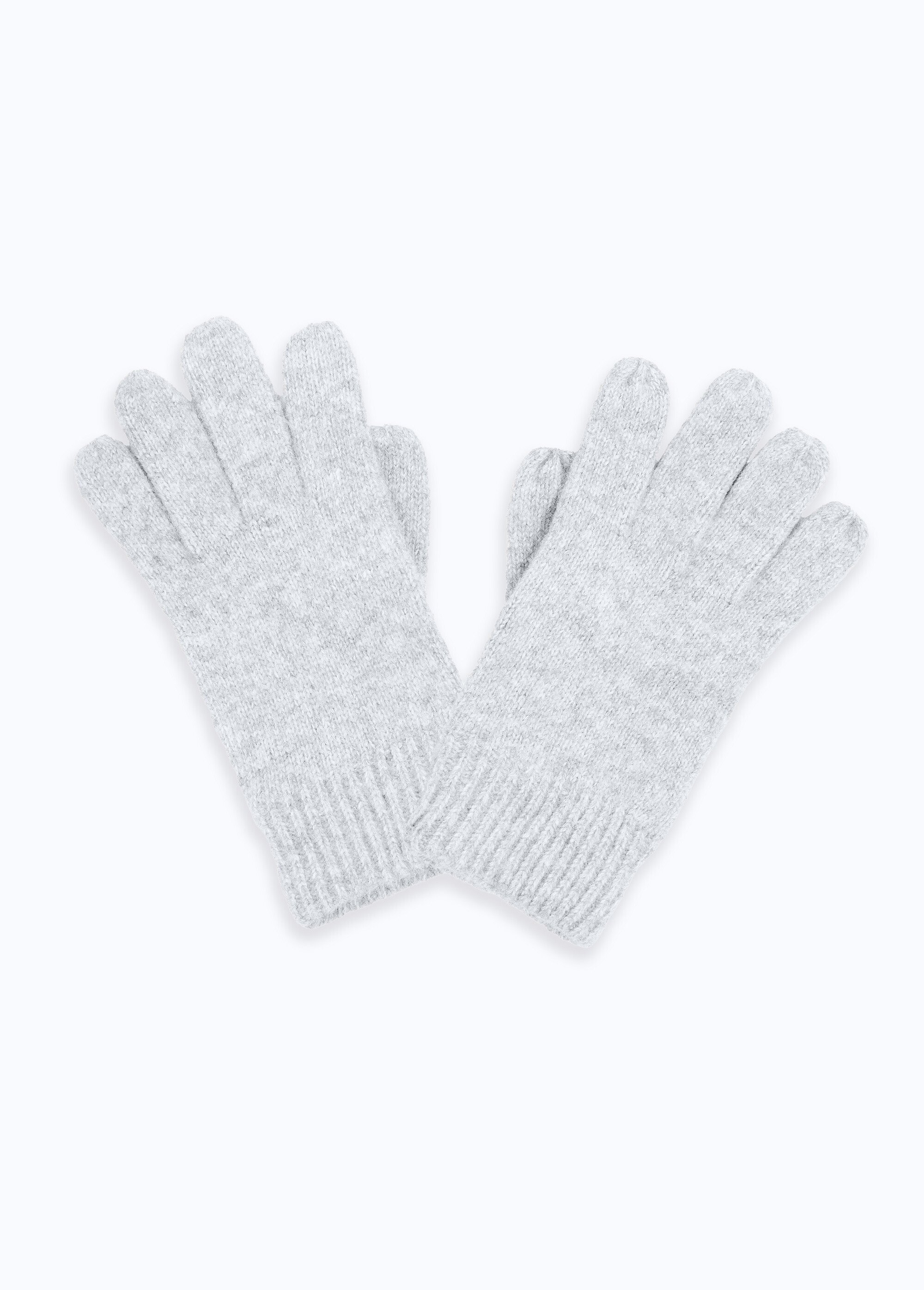 Gants en maille chaude avec laine Femme Gris UNELLE FA1