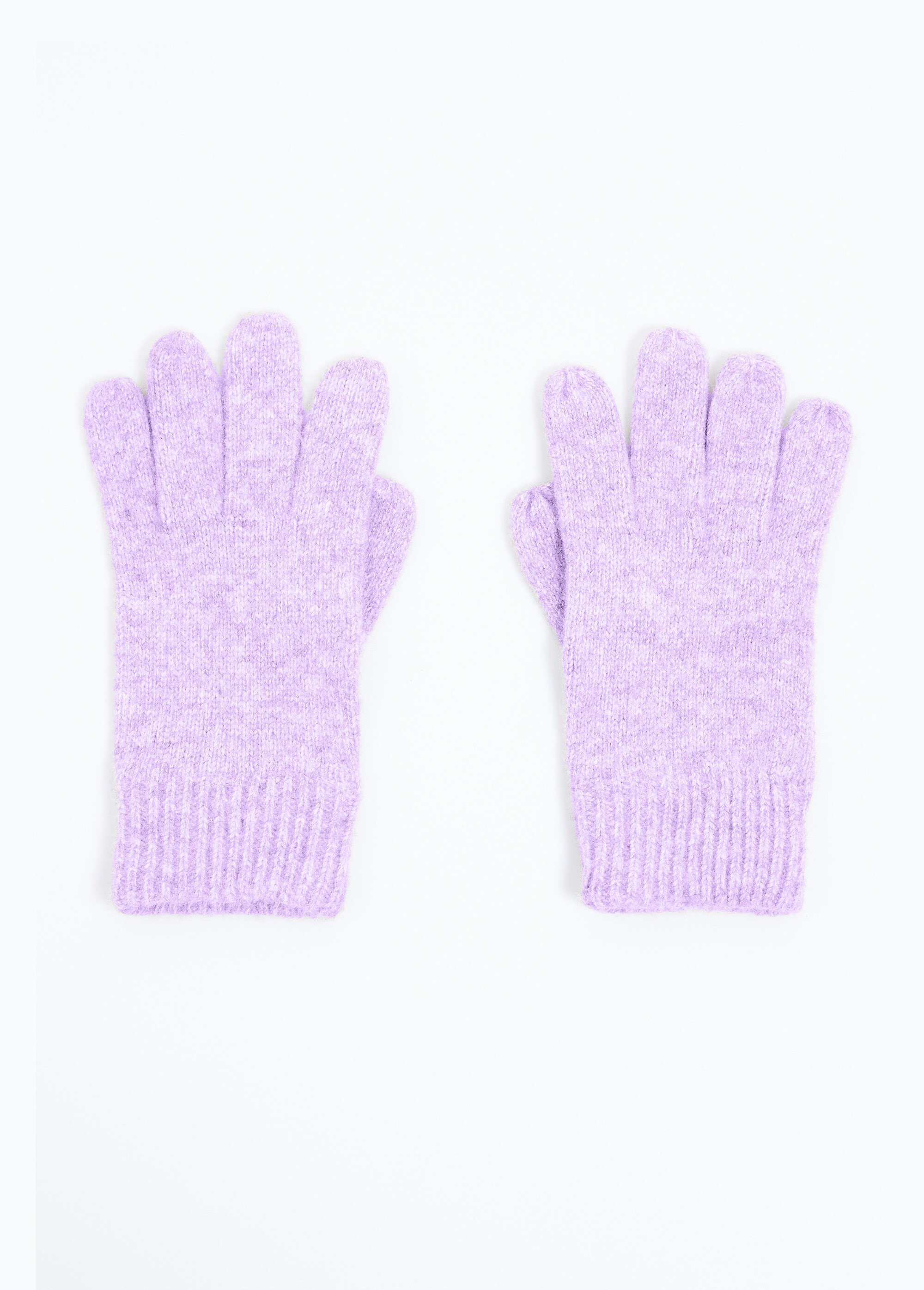 Gants en maille chaude avec laine Femme Violet UNELLE DE1