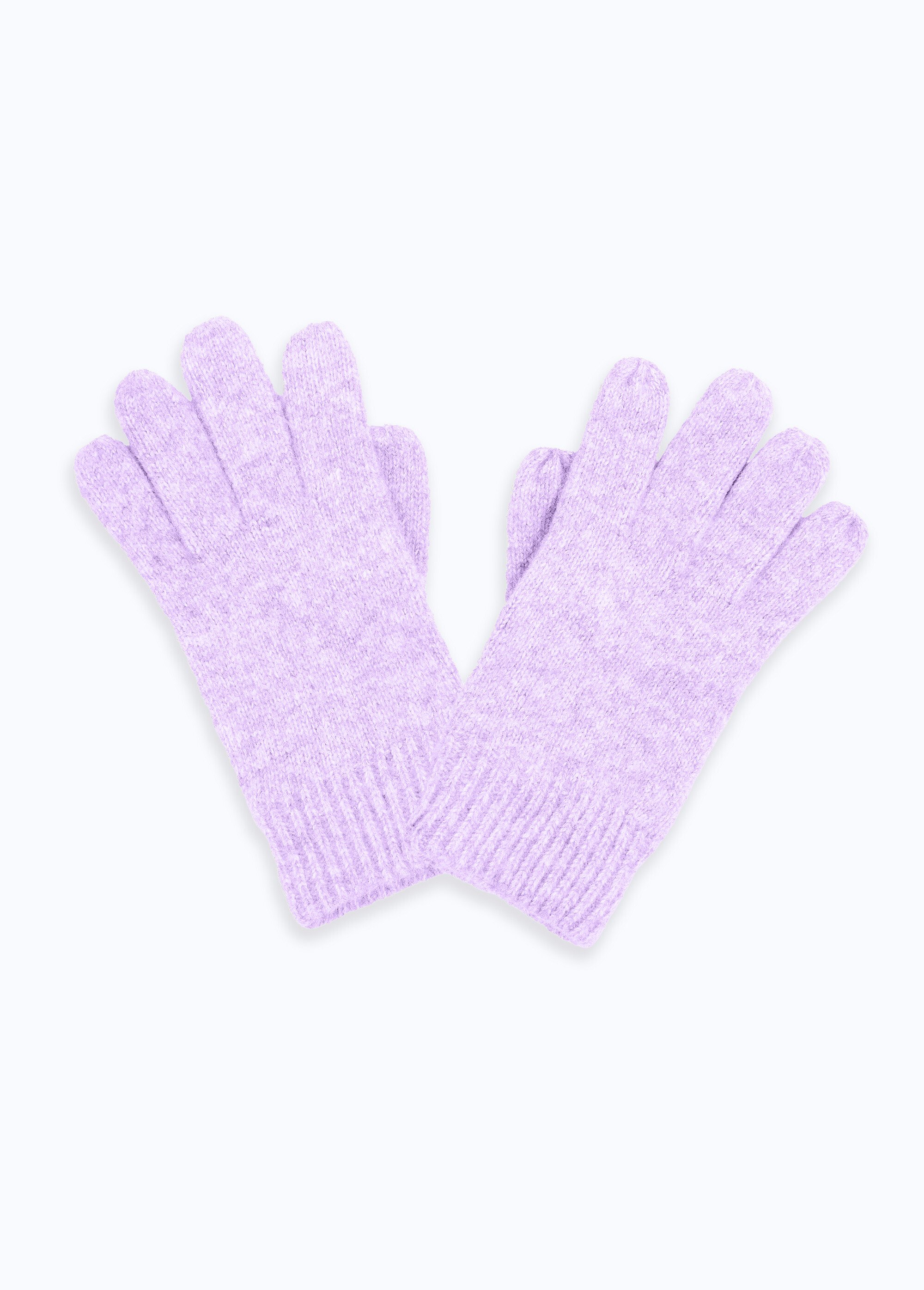 Gants en maille chaude avec laine Femme Violet UNELLE FA1
