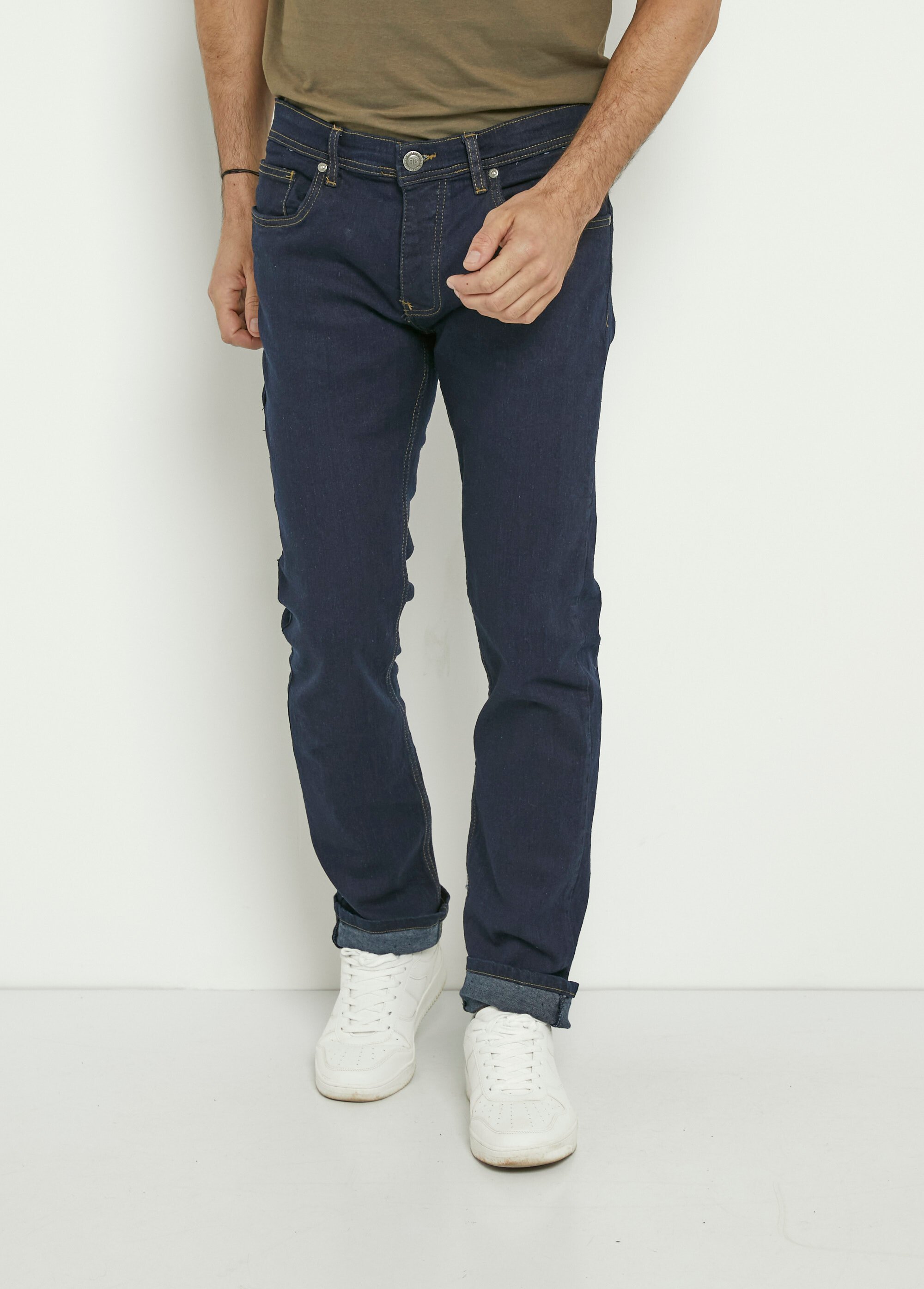 Jean 5 poches coupe droite, extensible