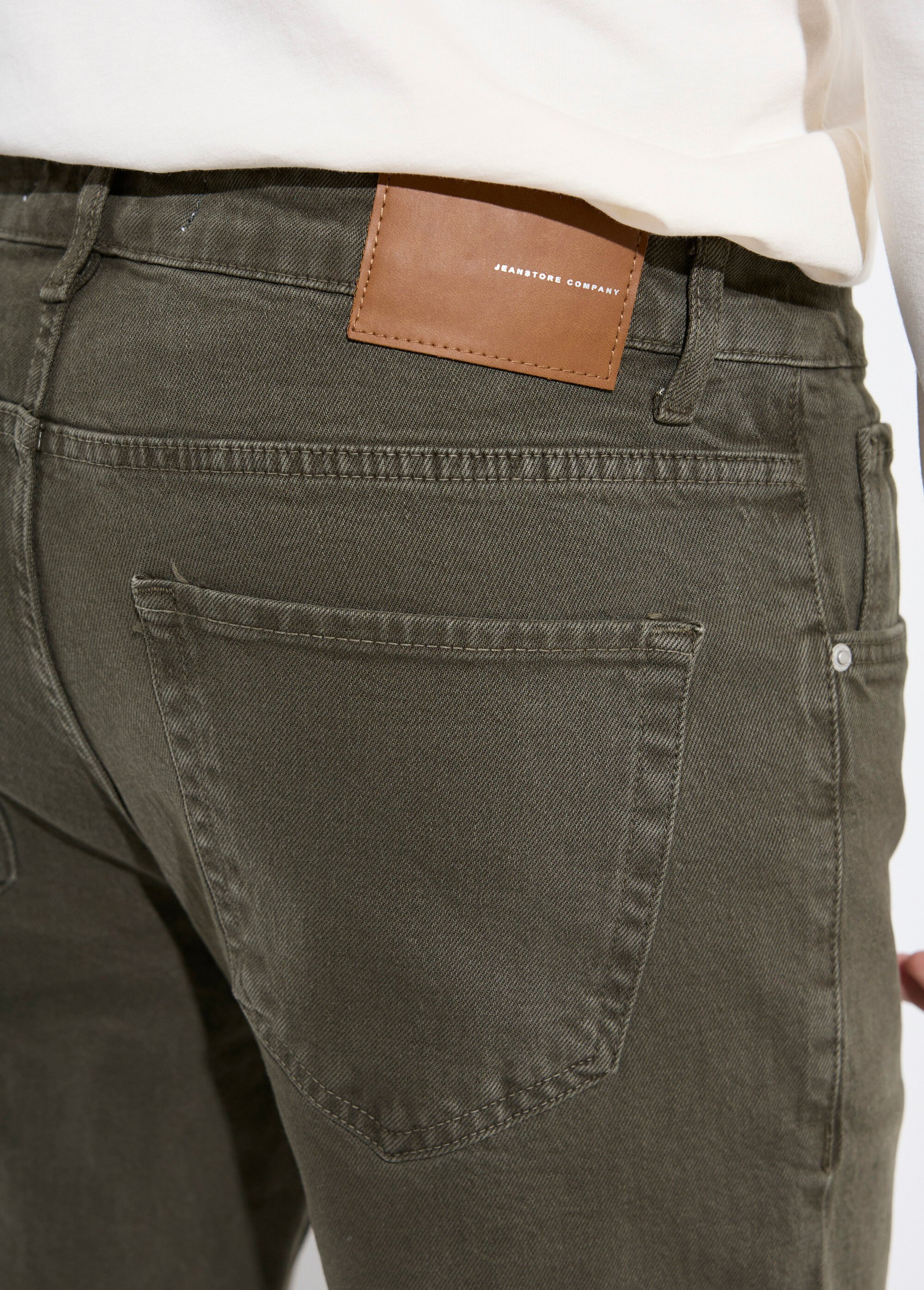 Jean 5 poches denim foncé, coupe droite Homme Vert MAX5900-S31 DE2