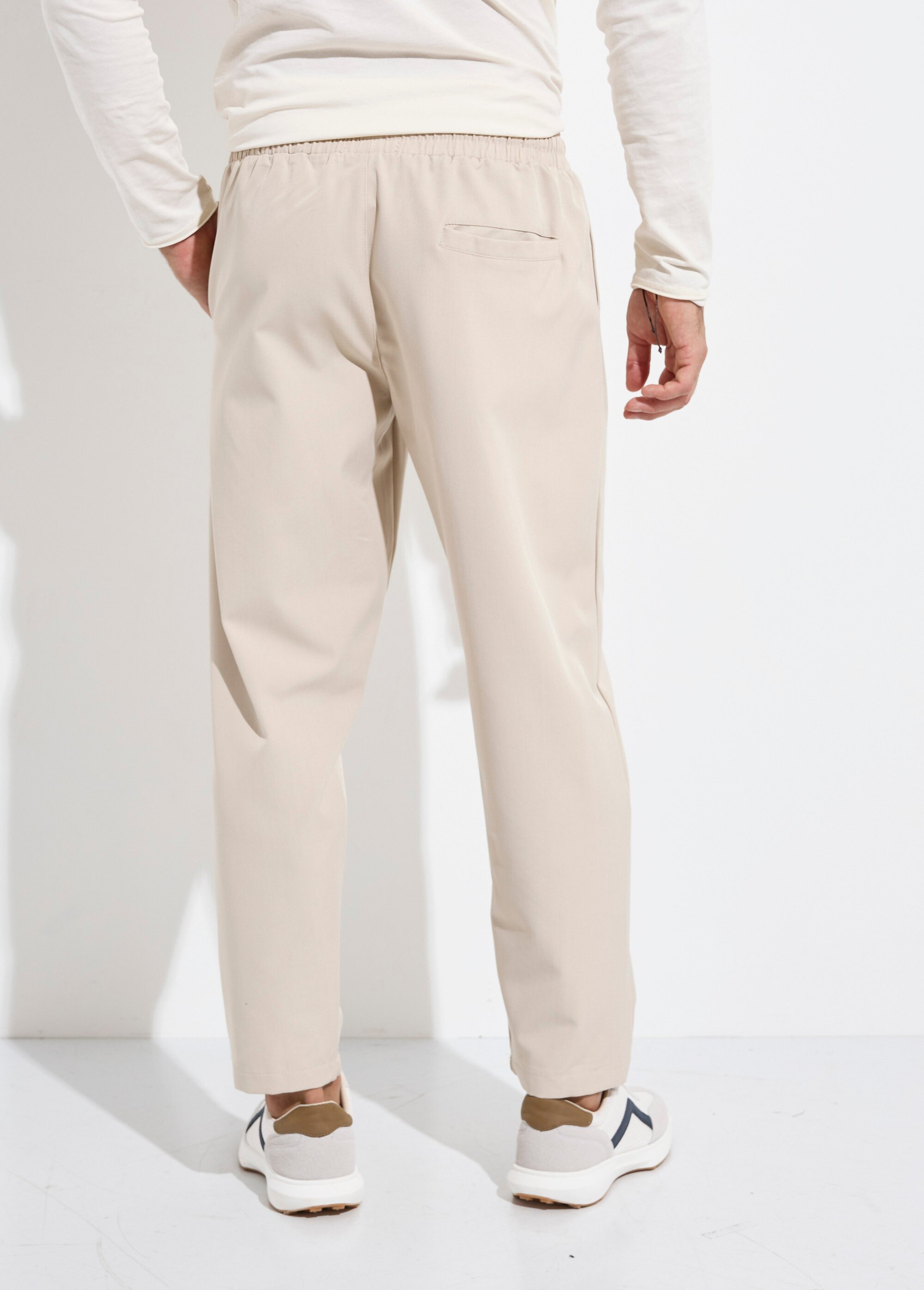 Pantalon sportswear en maille, élastiqué