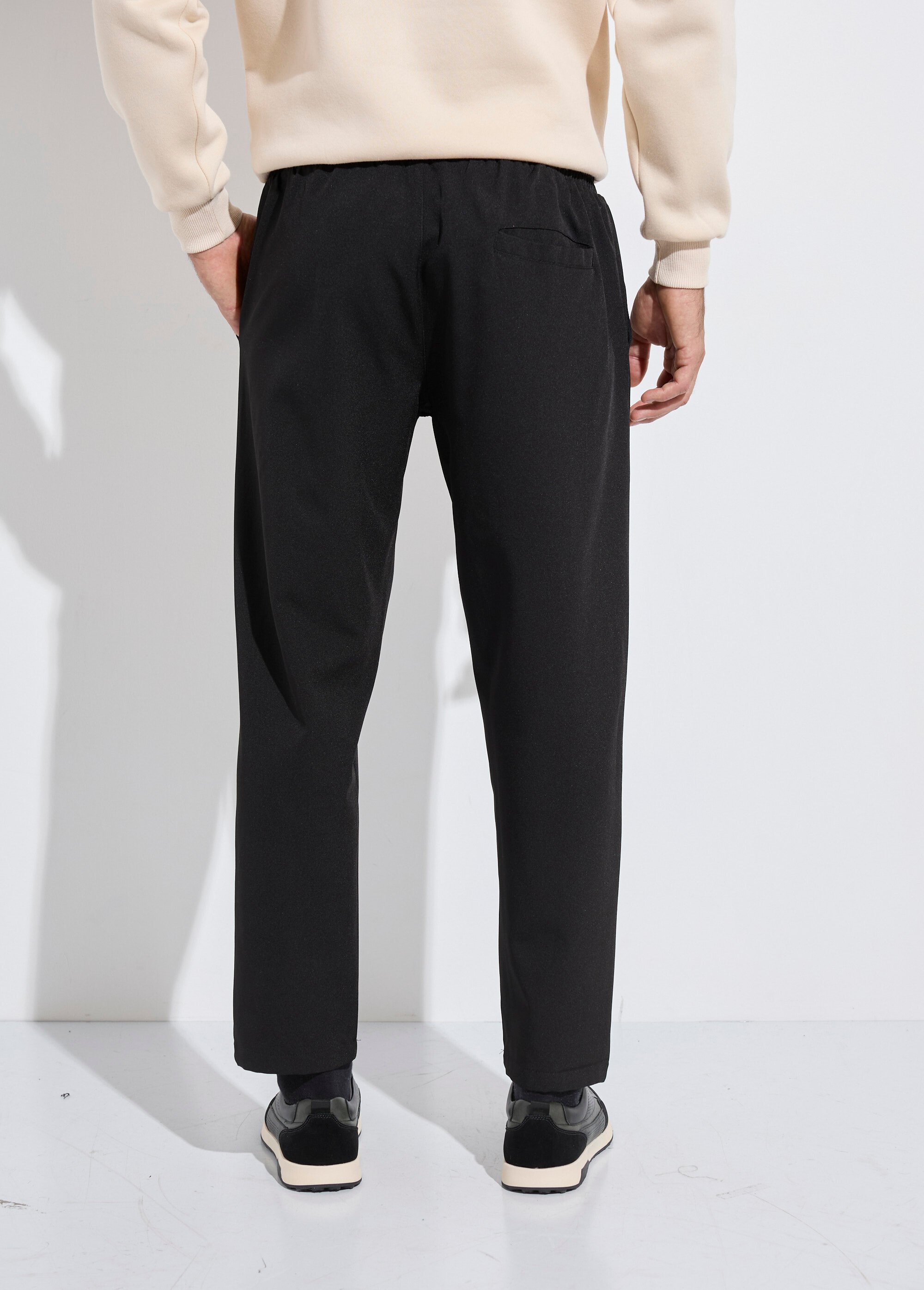 Pantalon sportswear en maille, élastiqué