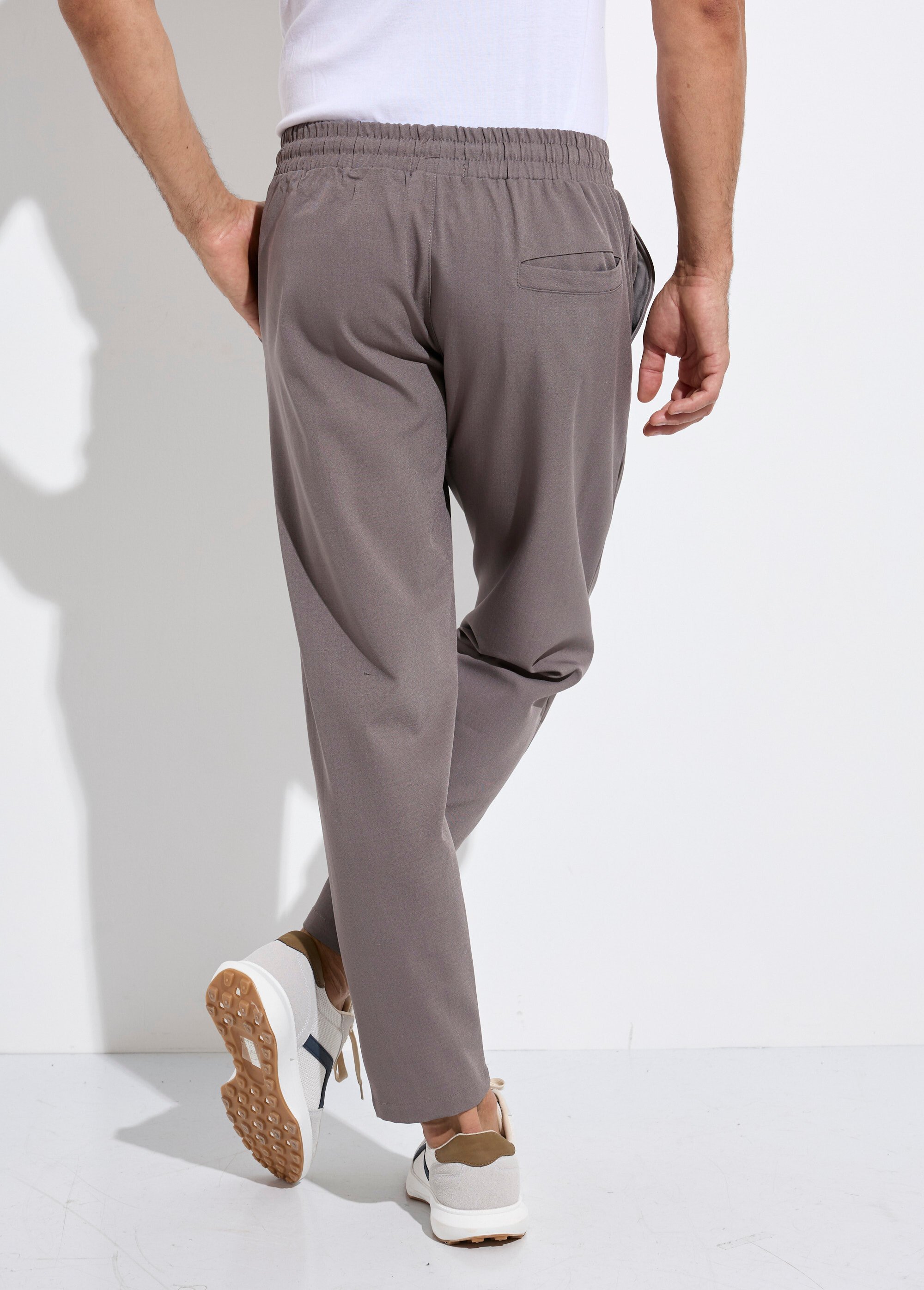 Pantalon sportswear en maille, élastiqué