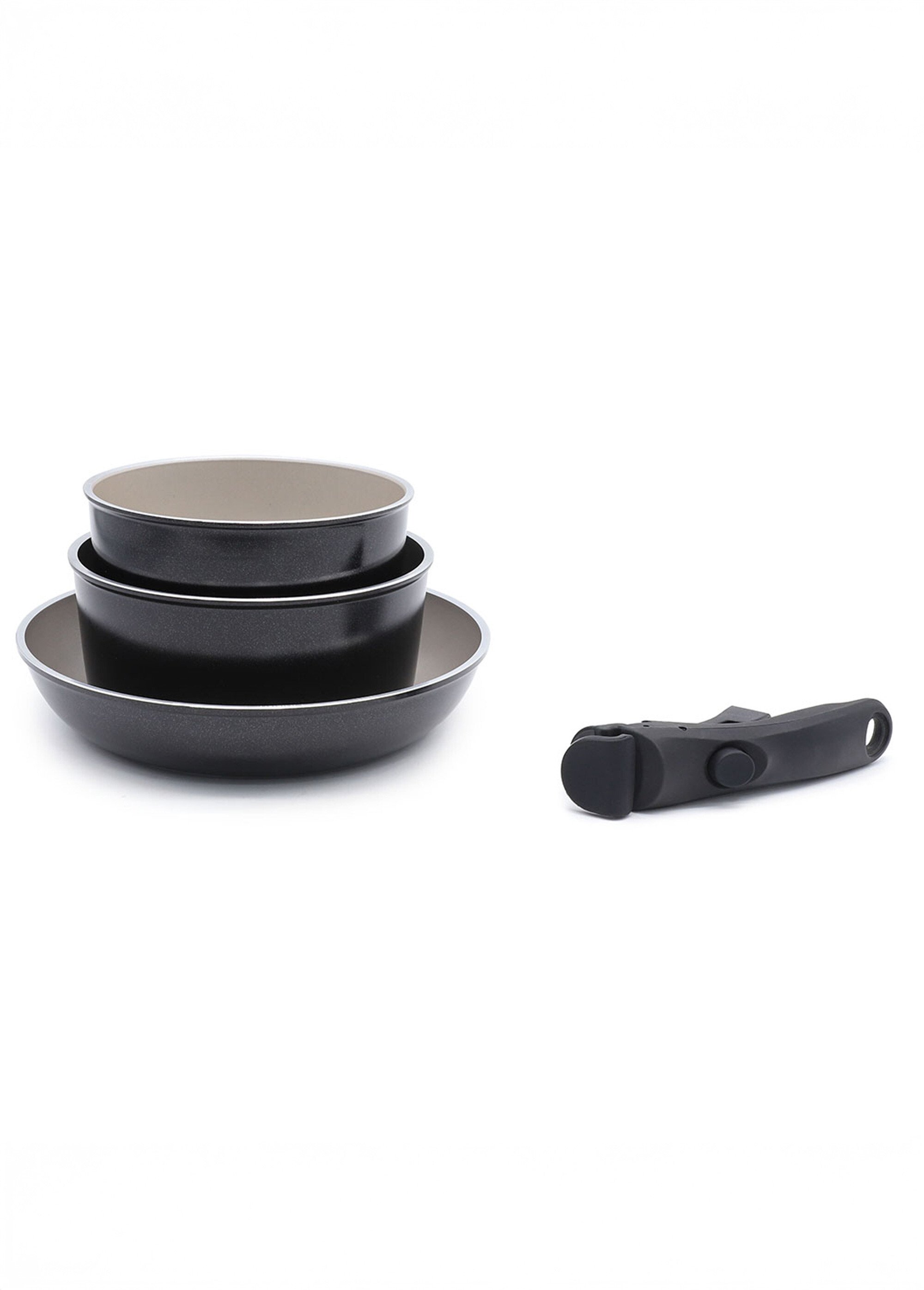 Set 4 pièces alu amovible, So Nature-Océan Noir 9120172 DE1