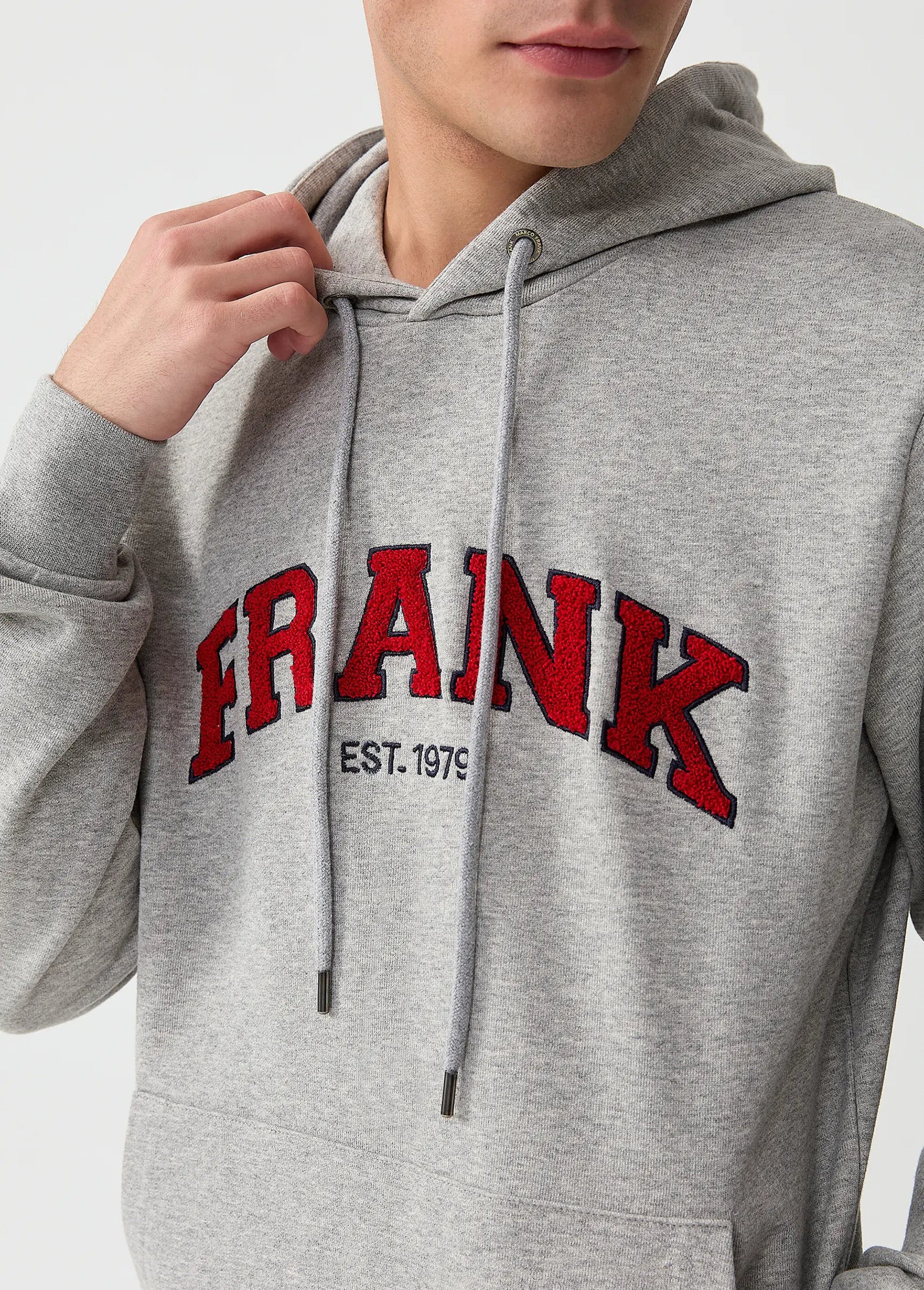 Sweat shirt à capuche, logo bouclette Gris MFKRODOLPH DE1