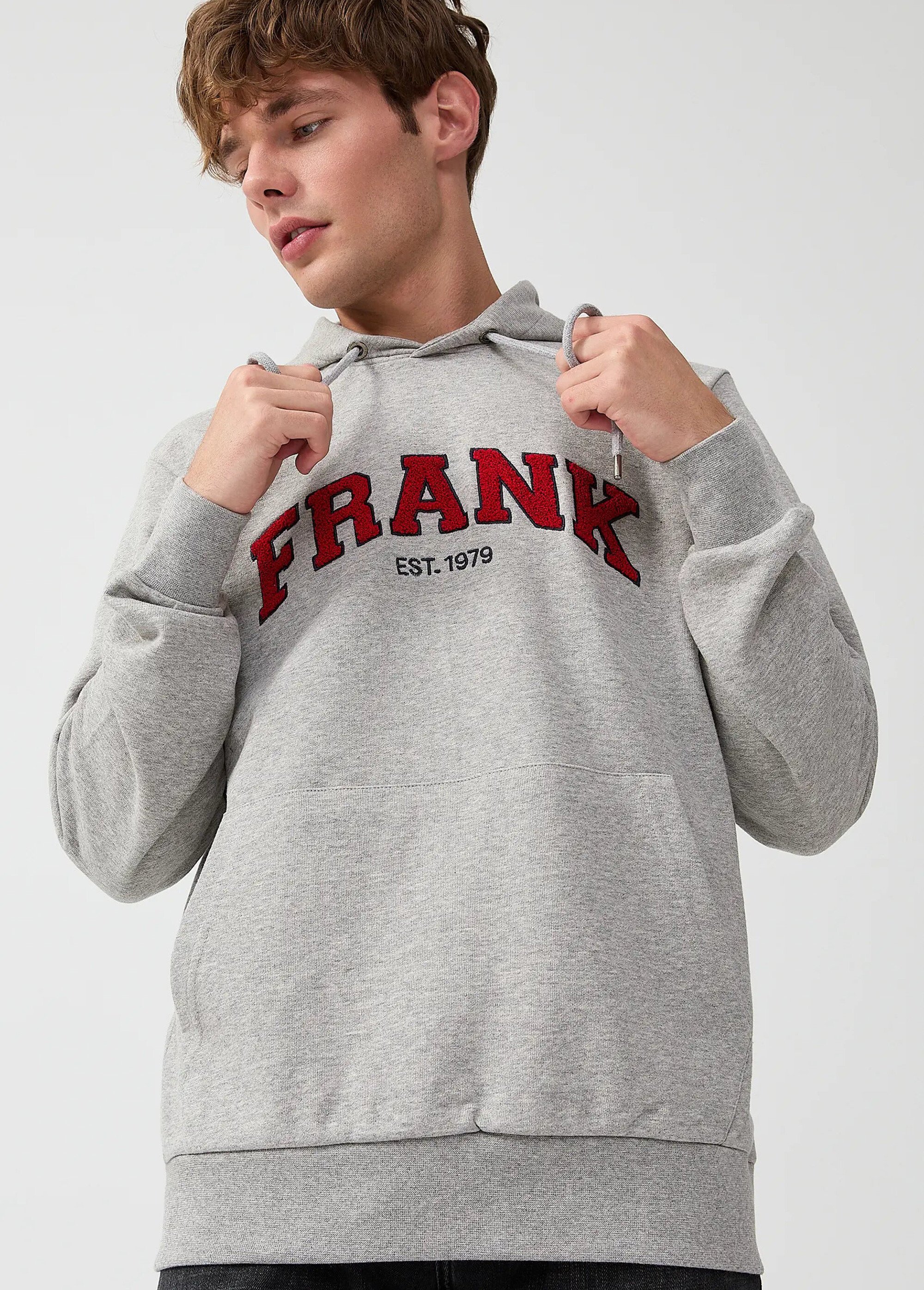 Sweat shirt à capuche, logo bouclette Gris MFKRODOLPH MV1