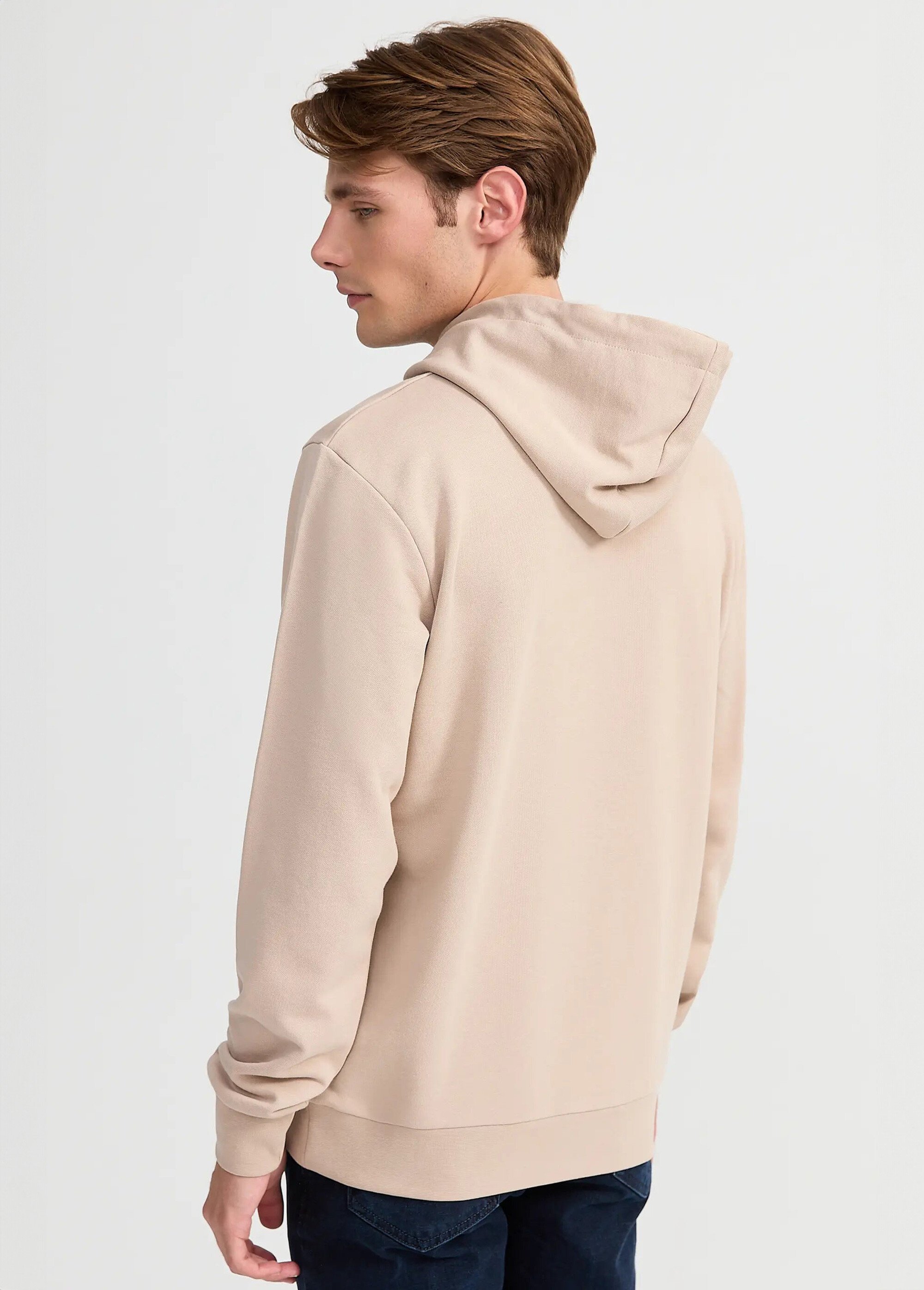 Sweat shirt à capuche, logo bouclette Beige MFKRODOLPH DO1