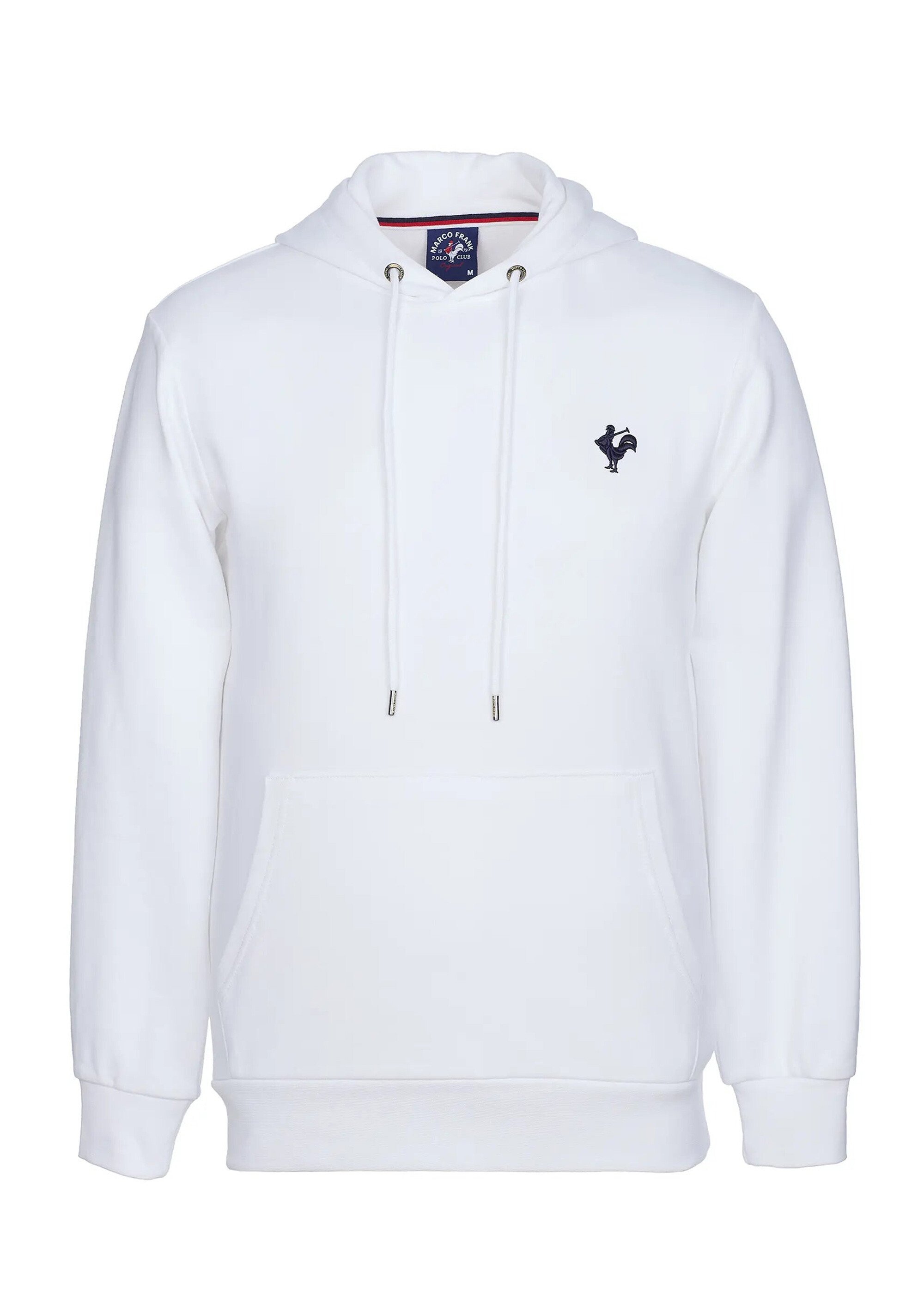 Sweat shirt à capuche poche kangourou Blanc MFKVISAGE AP1