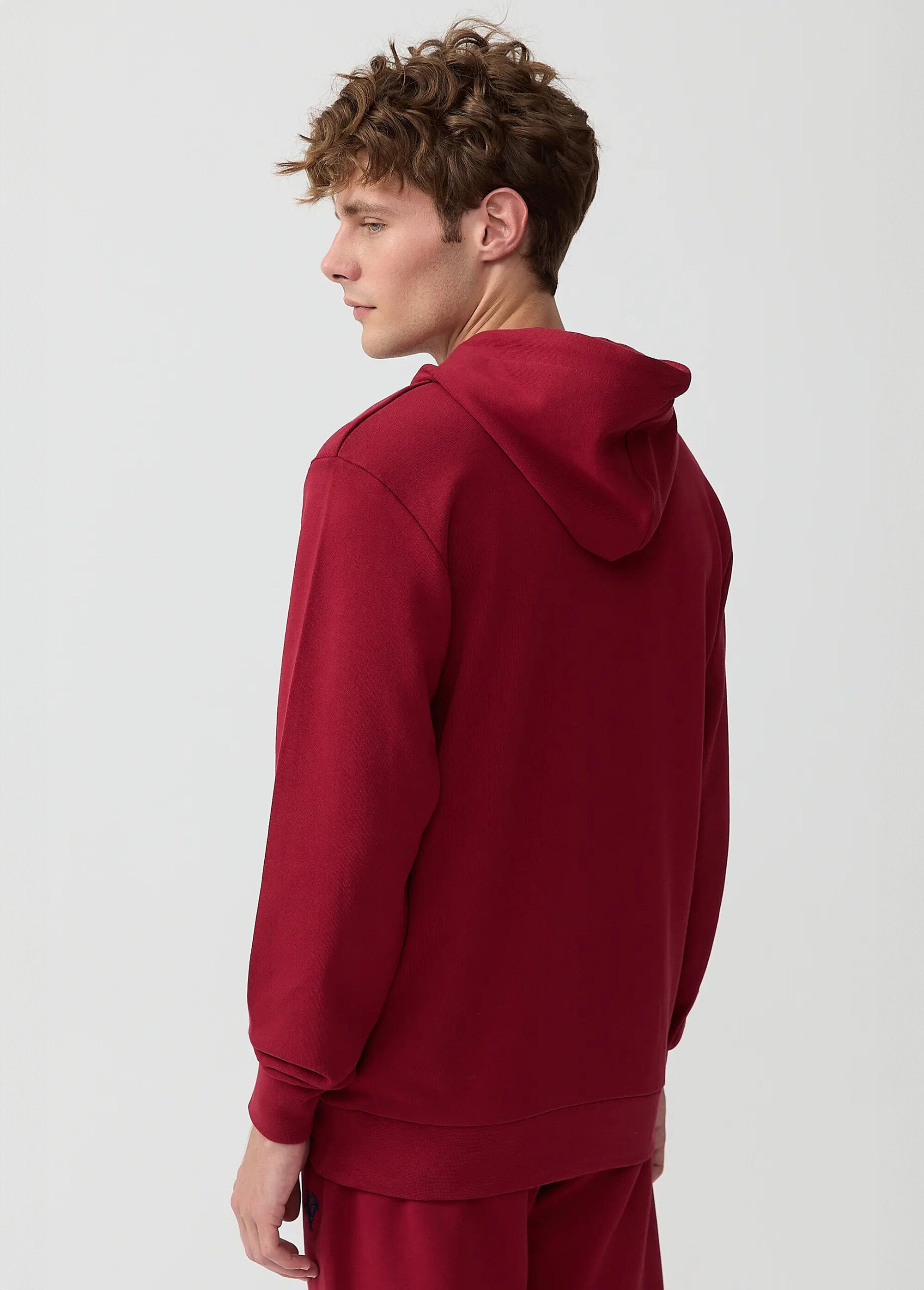 Sweat shirt à capuche poche kangourou Rouge MFKVISAGE DO1