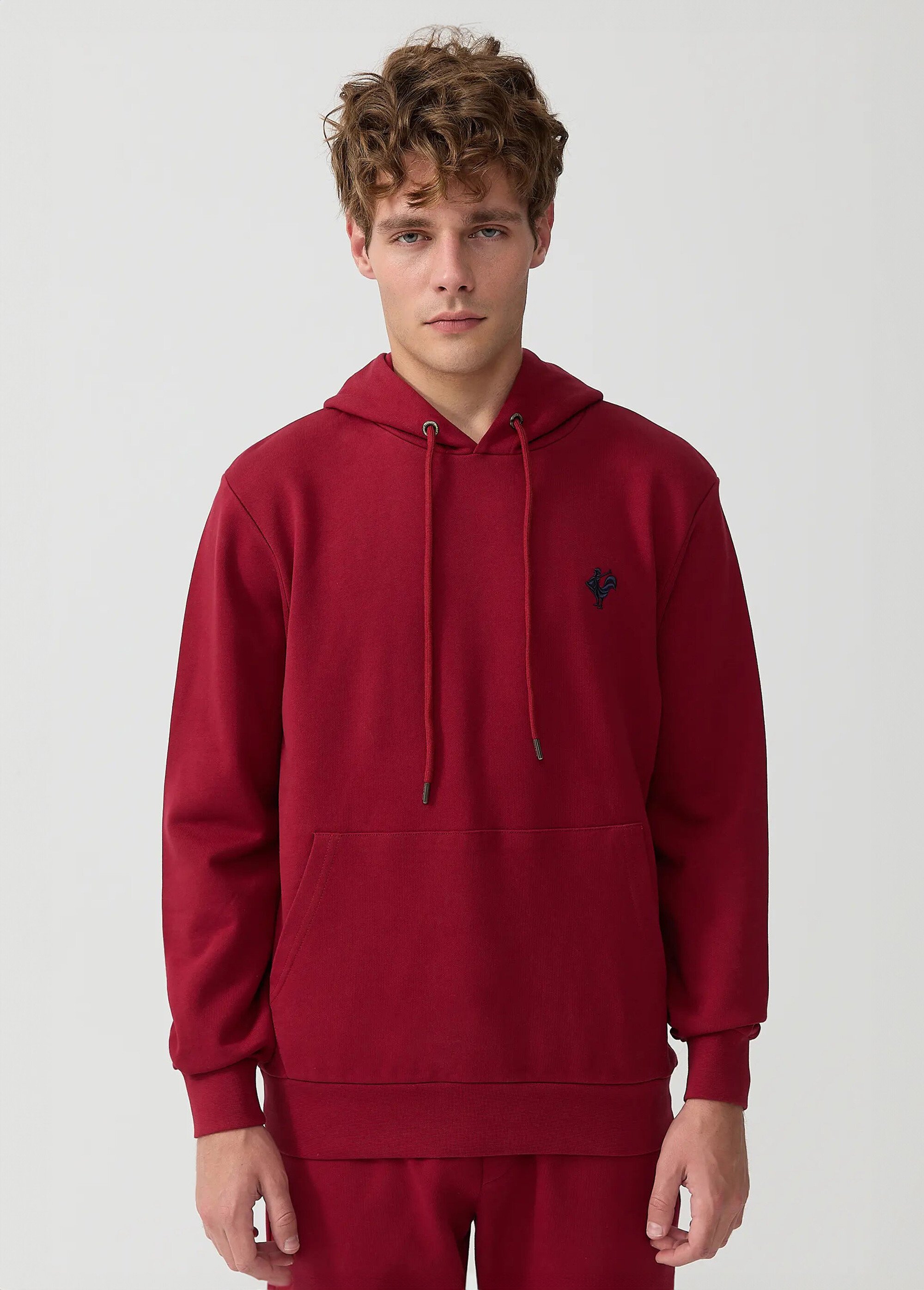 Sweat shirt à capuche poche kangourou Rouge MFKVISAGE FA1