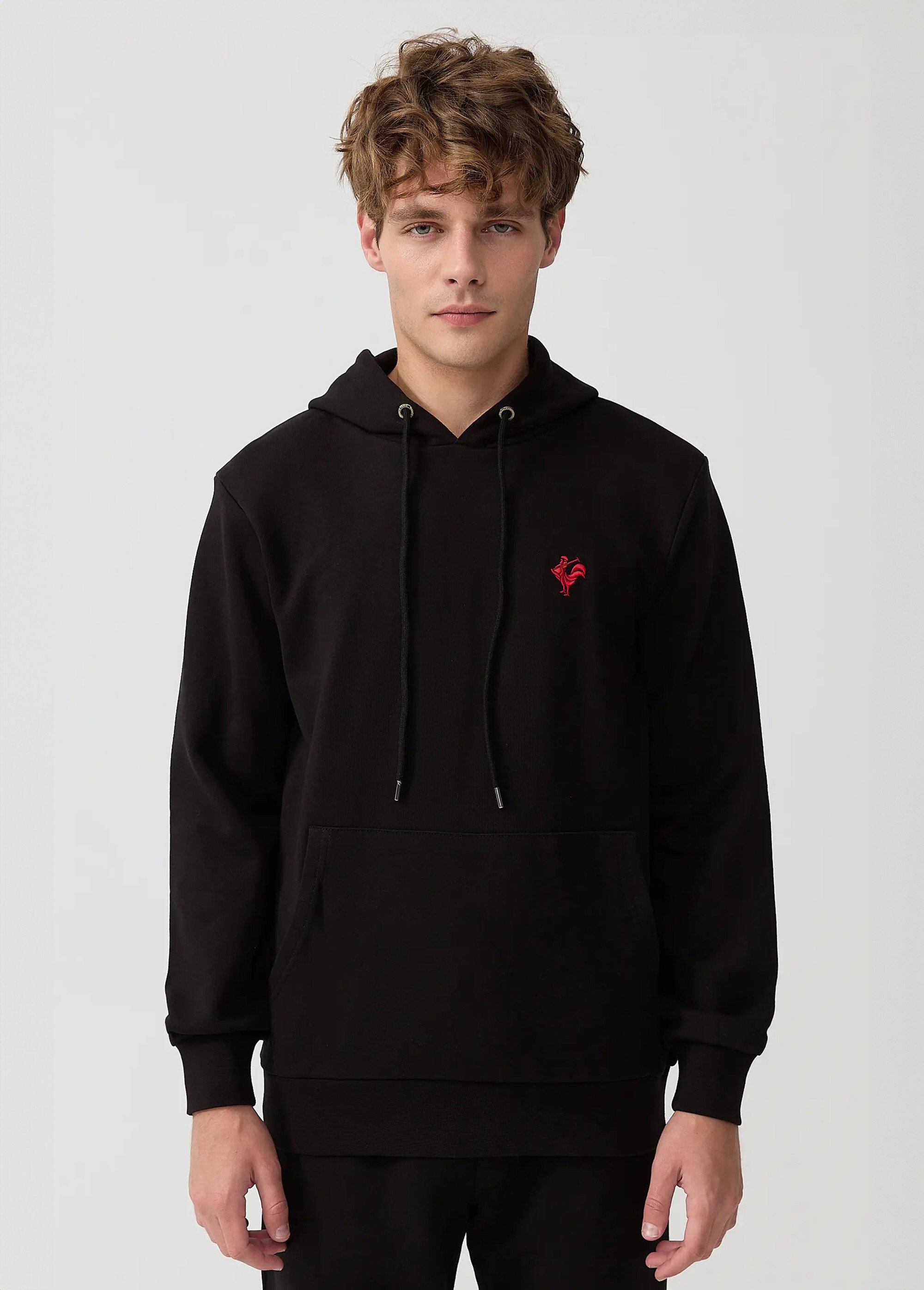 Sweat shirt à capuche poche kangourou Noir MFKVISAGE FA1