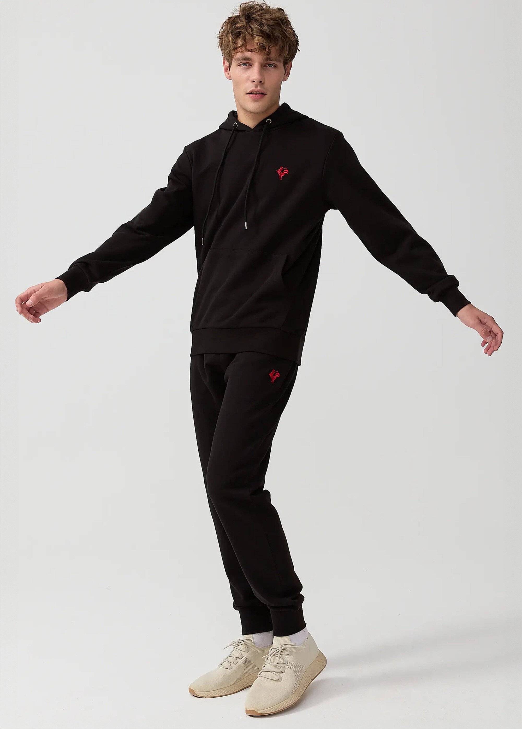 Sweat shirt à capuche poche kangourou Noir MFKVISAGE SI1