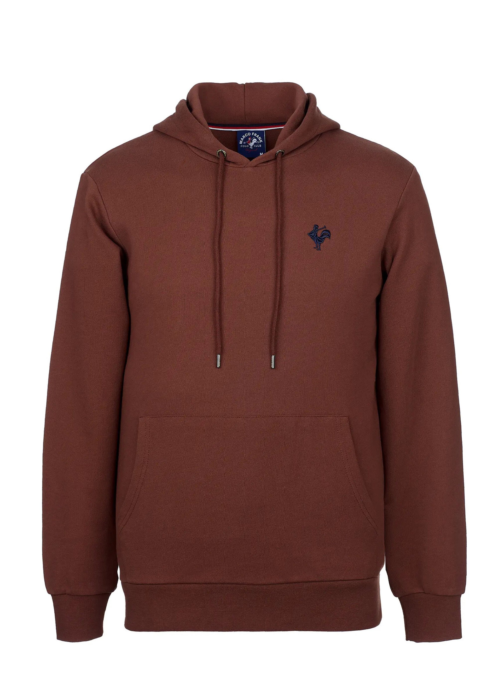 Sweat shirt à capuche poche kangourou Marron MFKVISAGE AP1