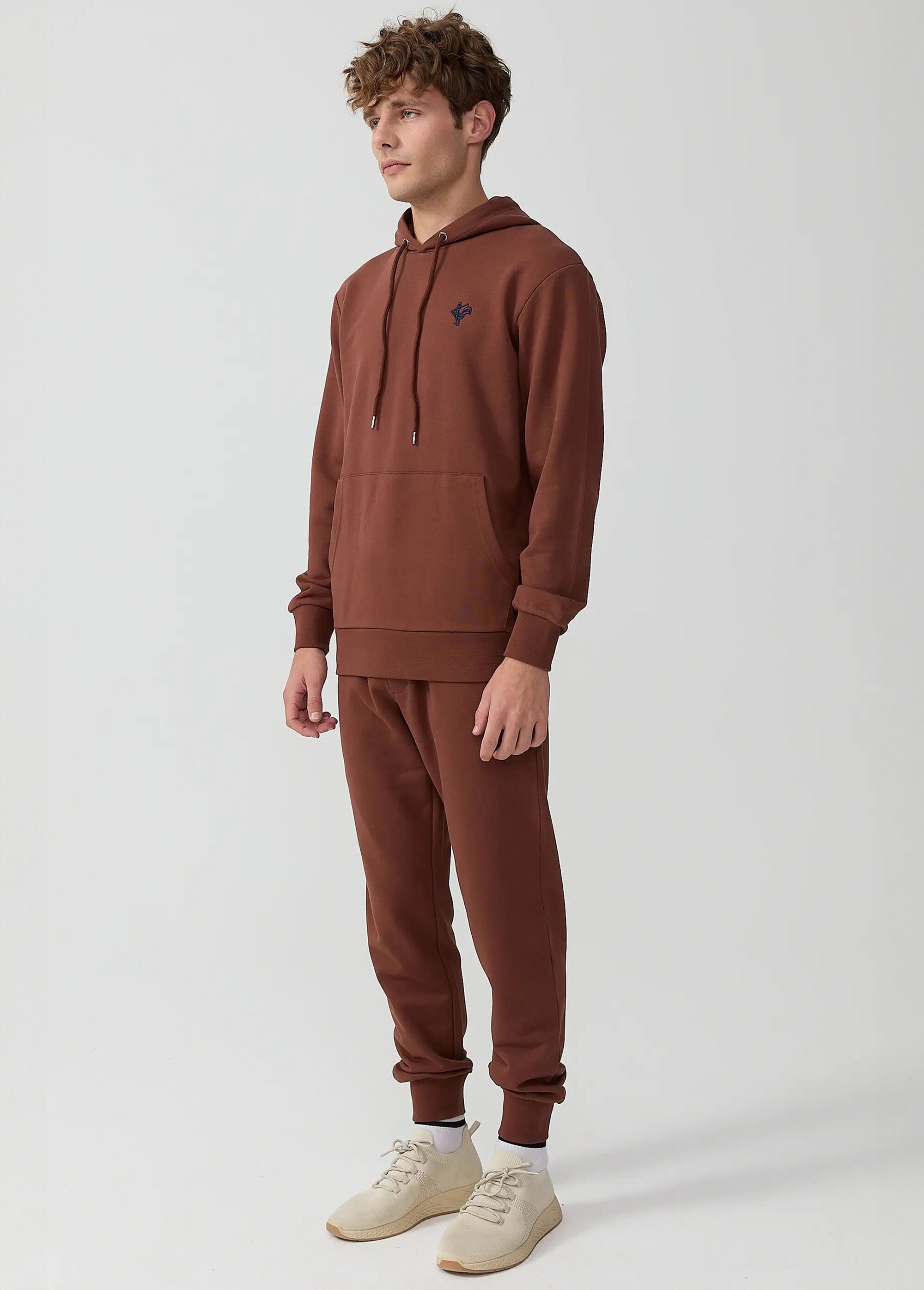 Sweat shirt à capuche poche kangourou Marron MFKVISAGE SI1