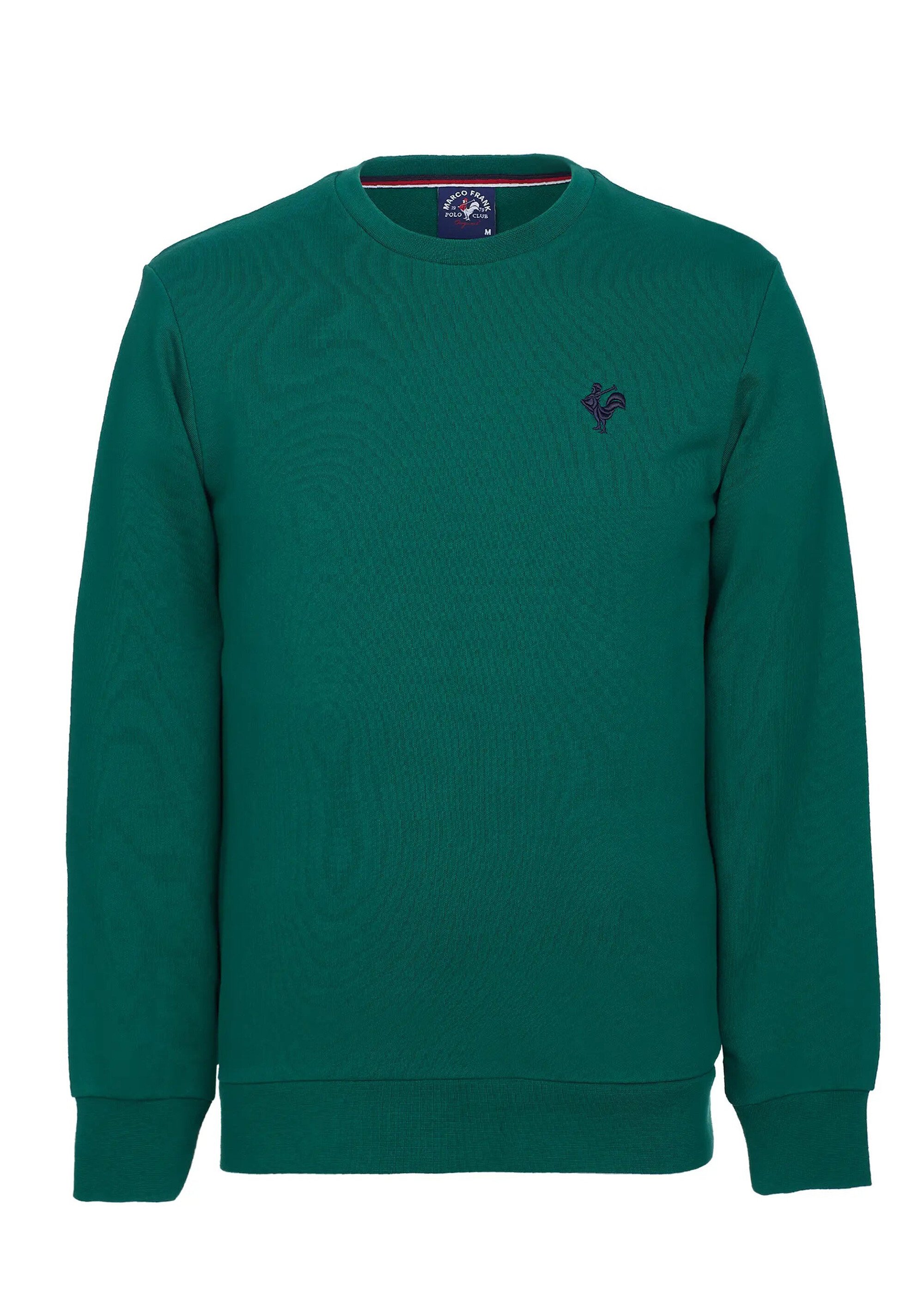 Sweat shirt en molleton avec col rond Vert MFKMORIN AP1