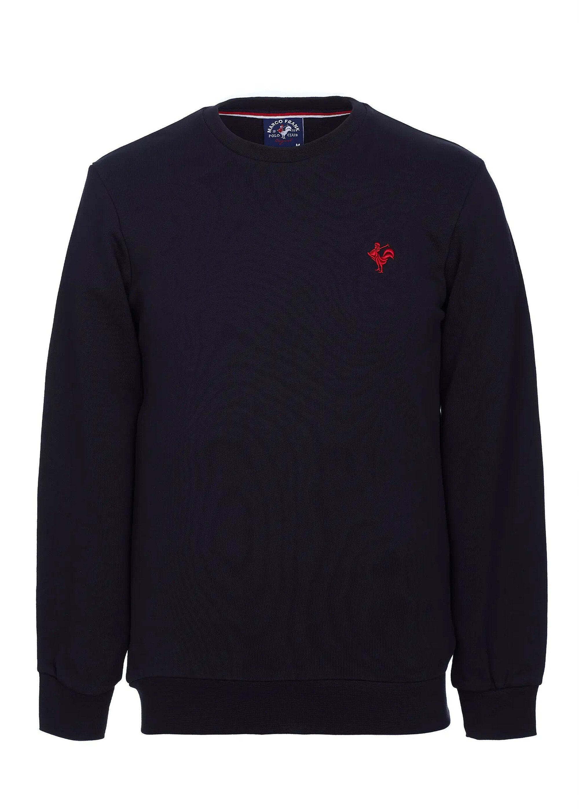 Sweat shirt en molleton avec col rond Bleu MFKMORIN AP1