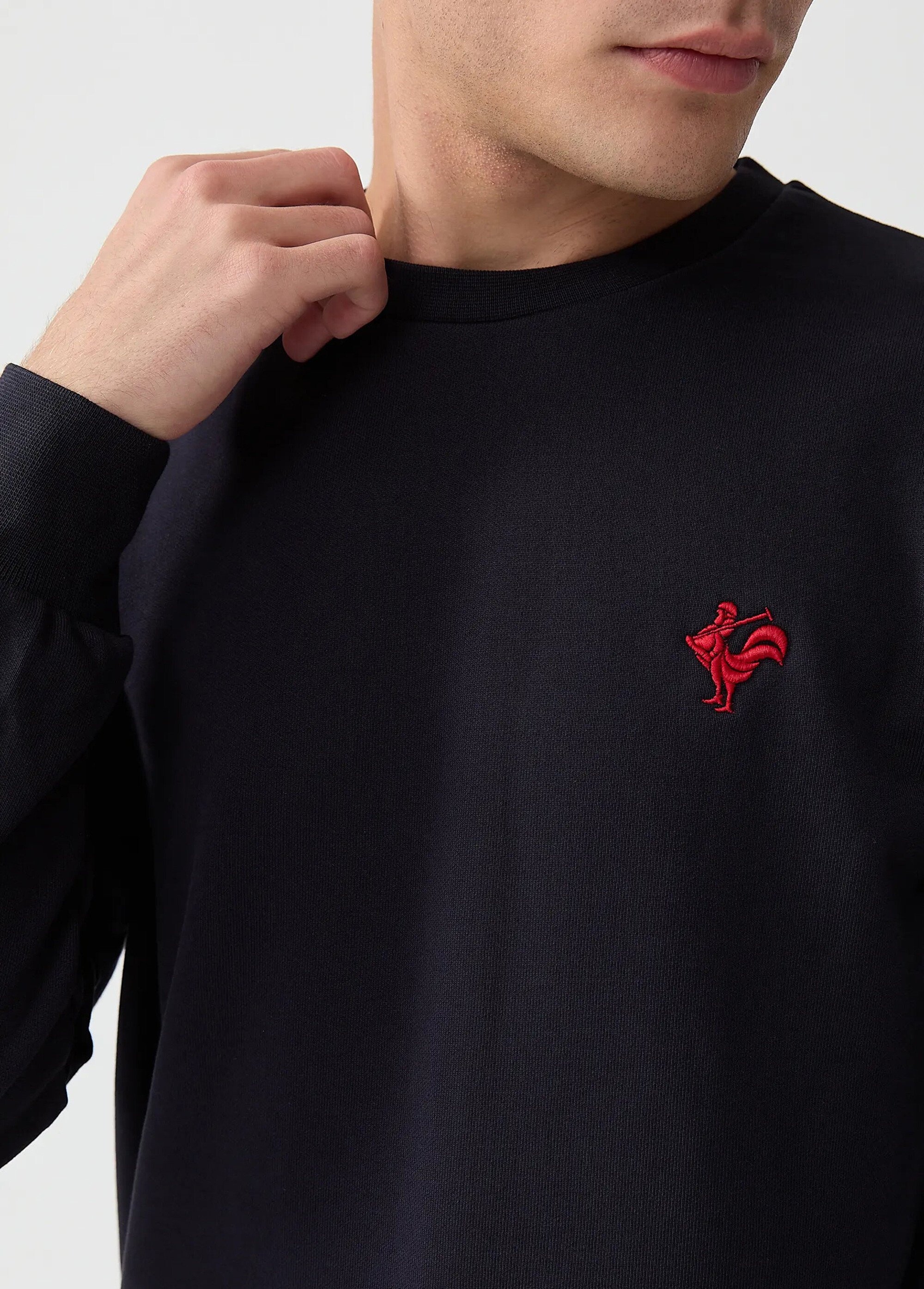 Sweat shirt en molleton avec col rond