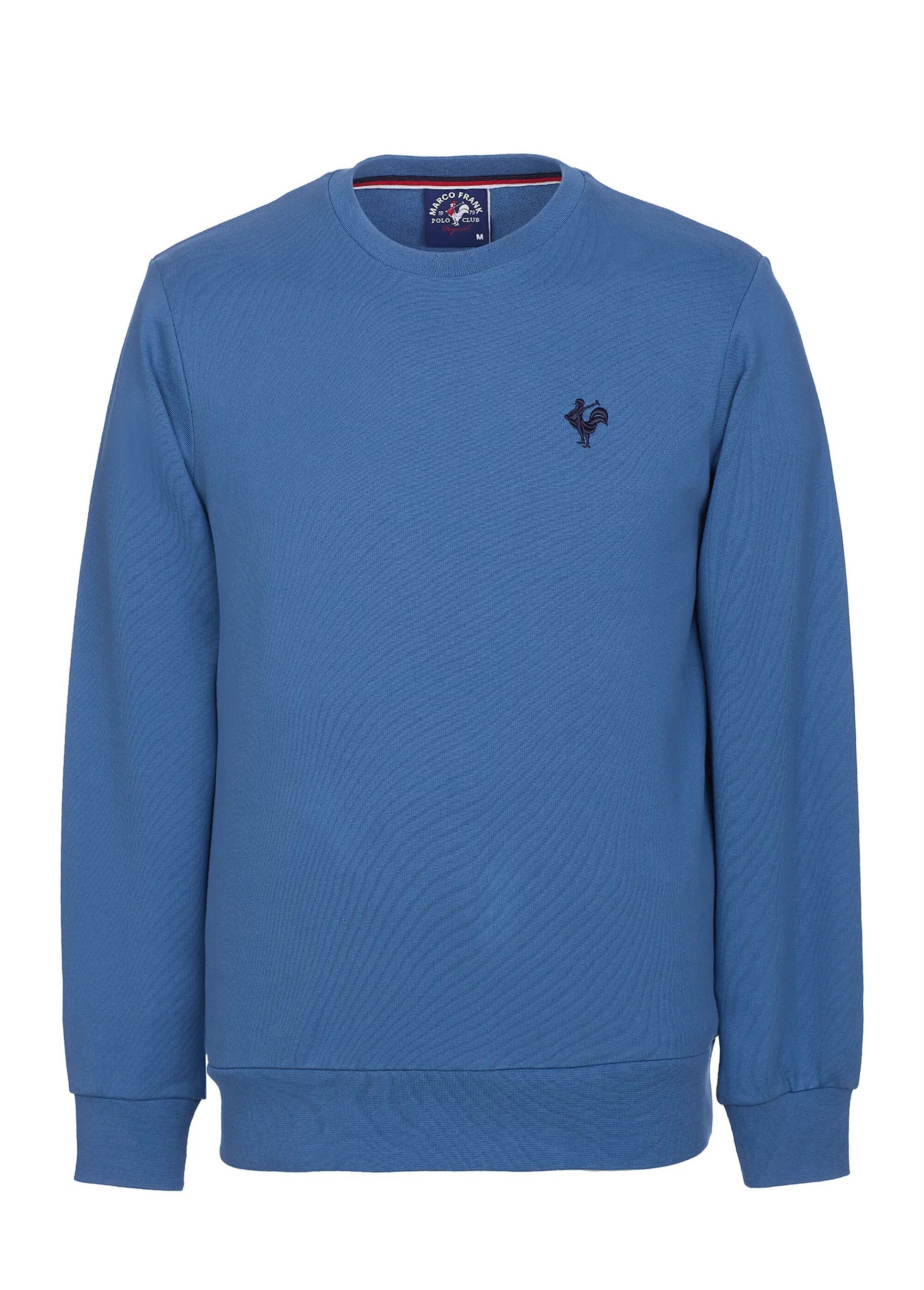 Sweat shirt en molleton avec col rond Bleu MFKMORIN AP1