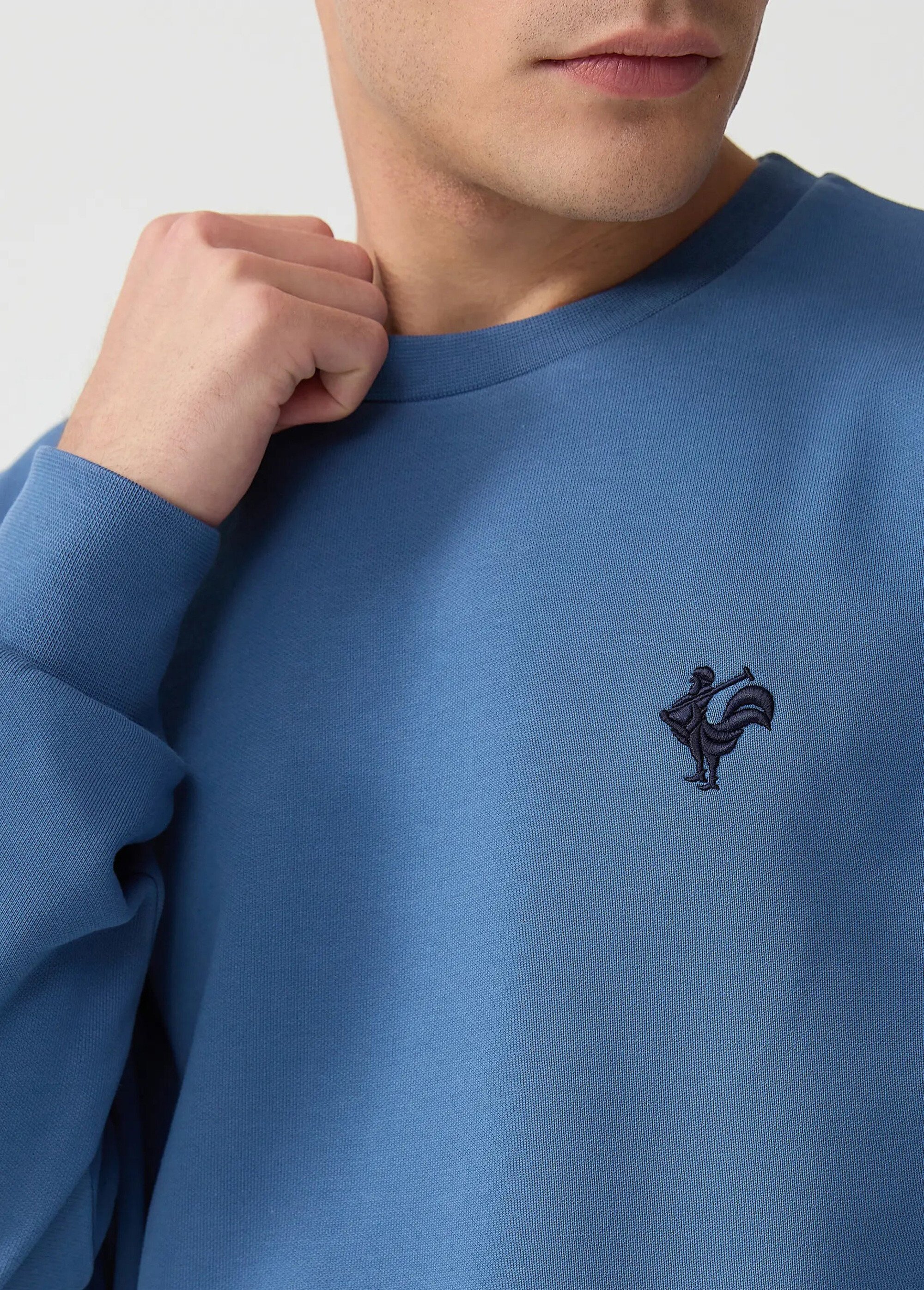 Sweat shirt en molleton avec col rond