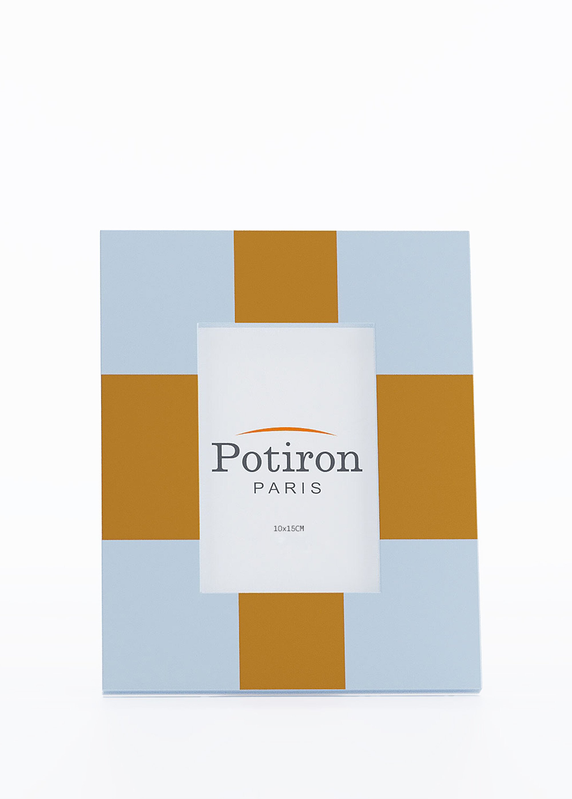 Cadre photo à poser, décor géométrique Bleu POT-ROMA FA2